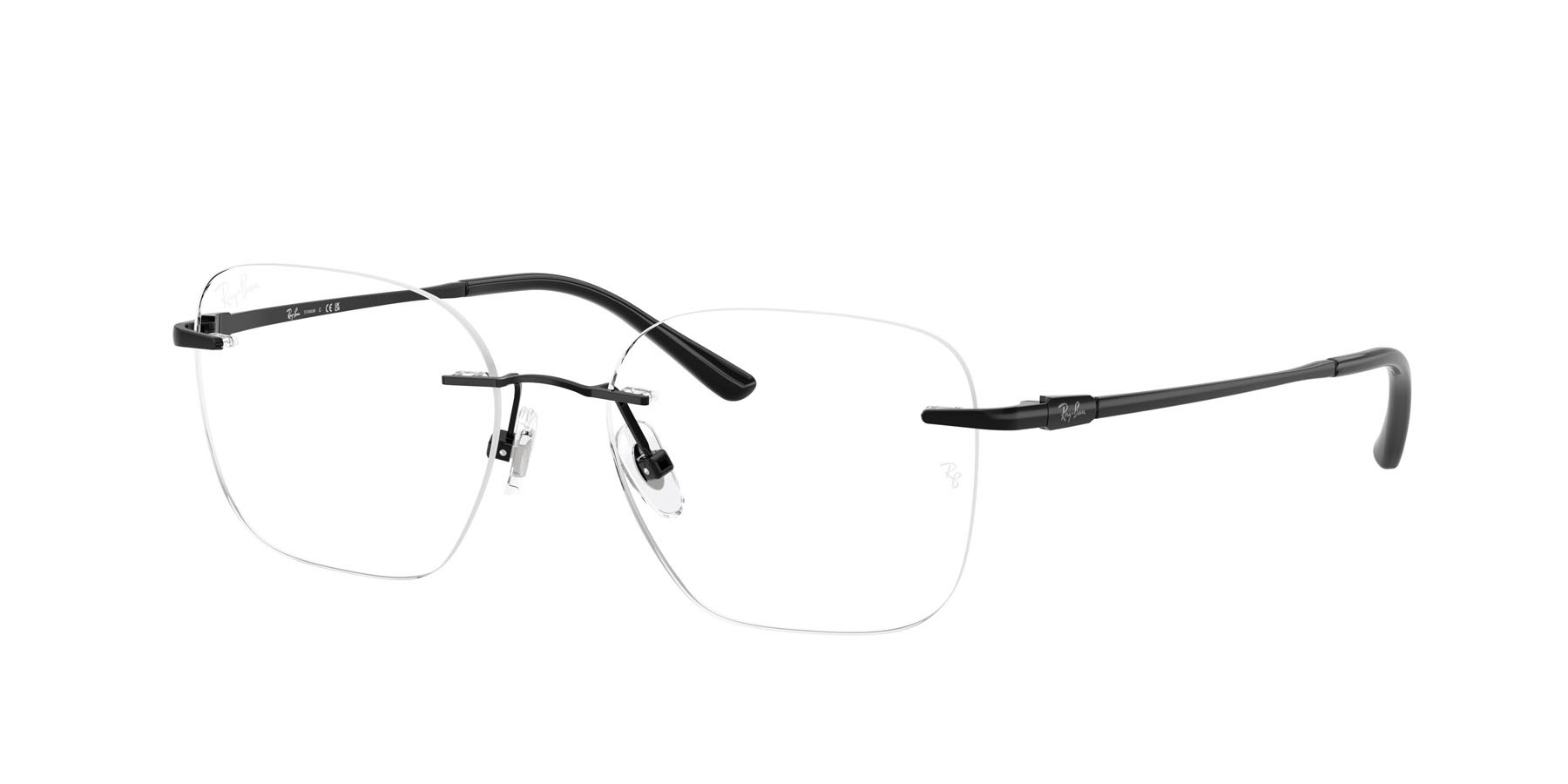 Eyeglasses Ray-Ban RX 8783D (1244) - RB 8783D 1244 color nero shape square lenses trasparente