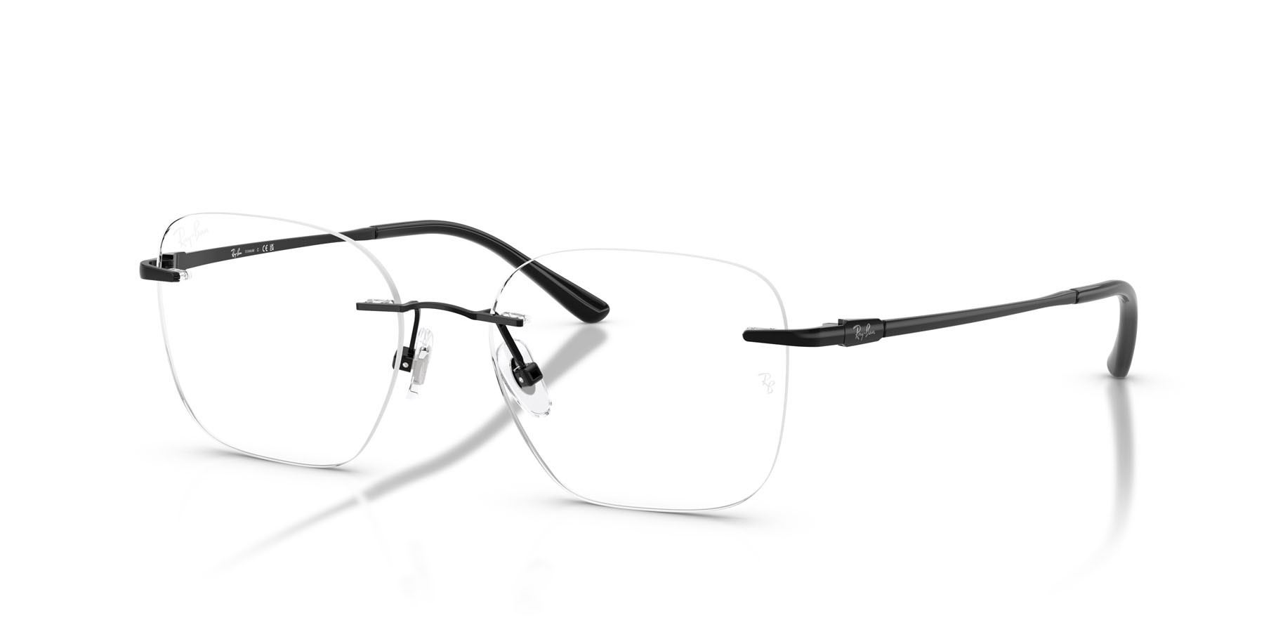 Eyeglasses Ray-Ban RX 8783D (1244) - RB 8783D 1244 color nero shape square lenses trasparente