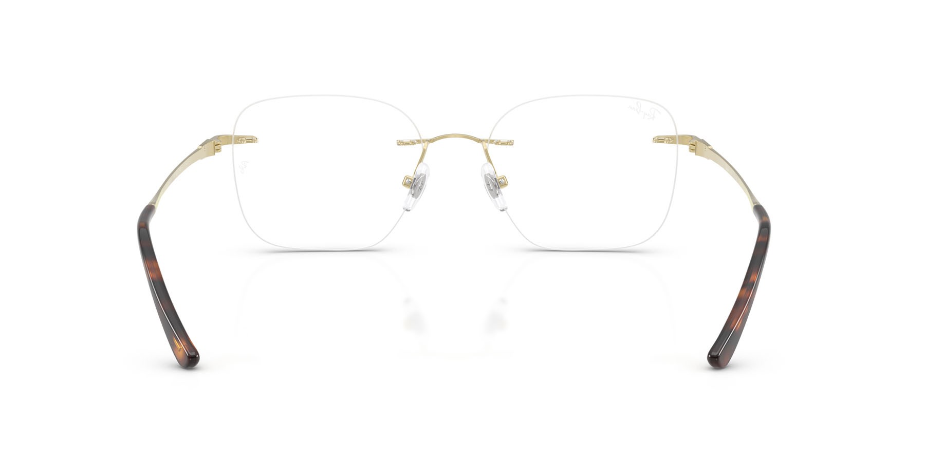 Eyeglasses Ray-Ban RX 8783D (1251) - RB 8783D 1251 color oro chiaro shape square lenses trasparente