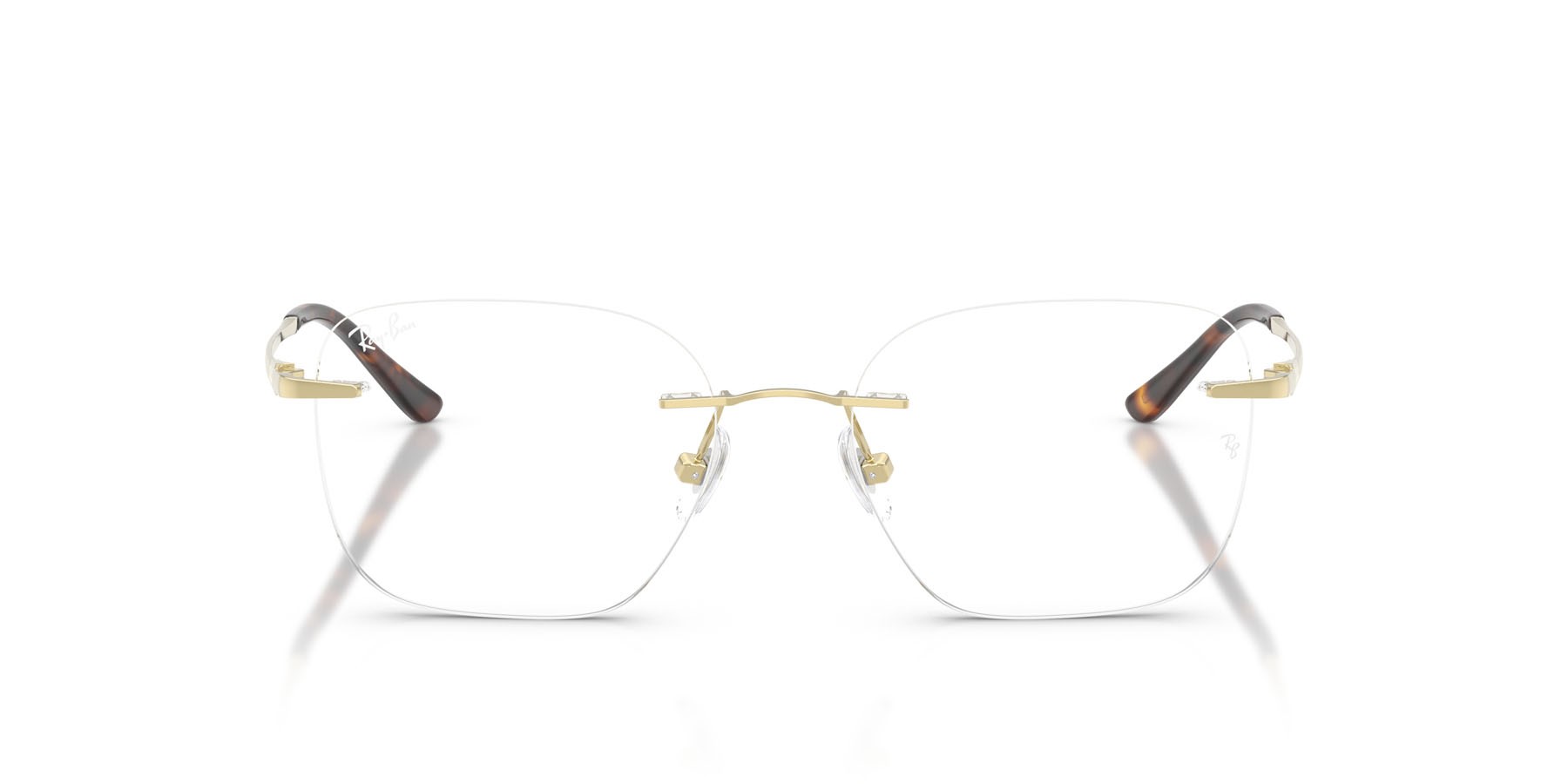 Eyeglasses Ray-Ban RX 8783D (1251) - RB 8783D 1251 color oro chiaro shape square lenses trasparente