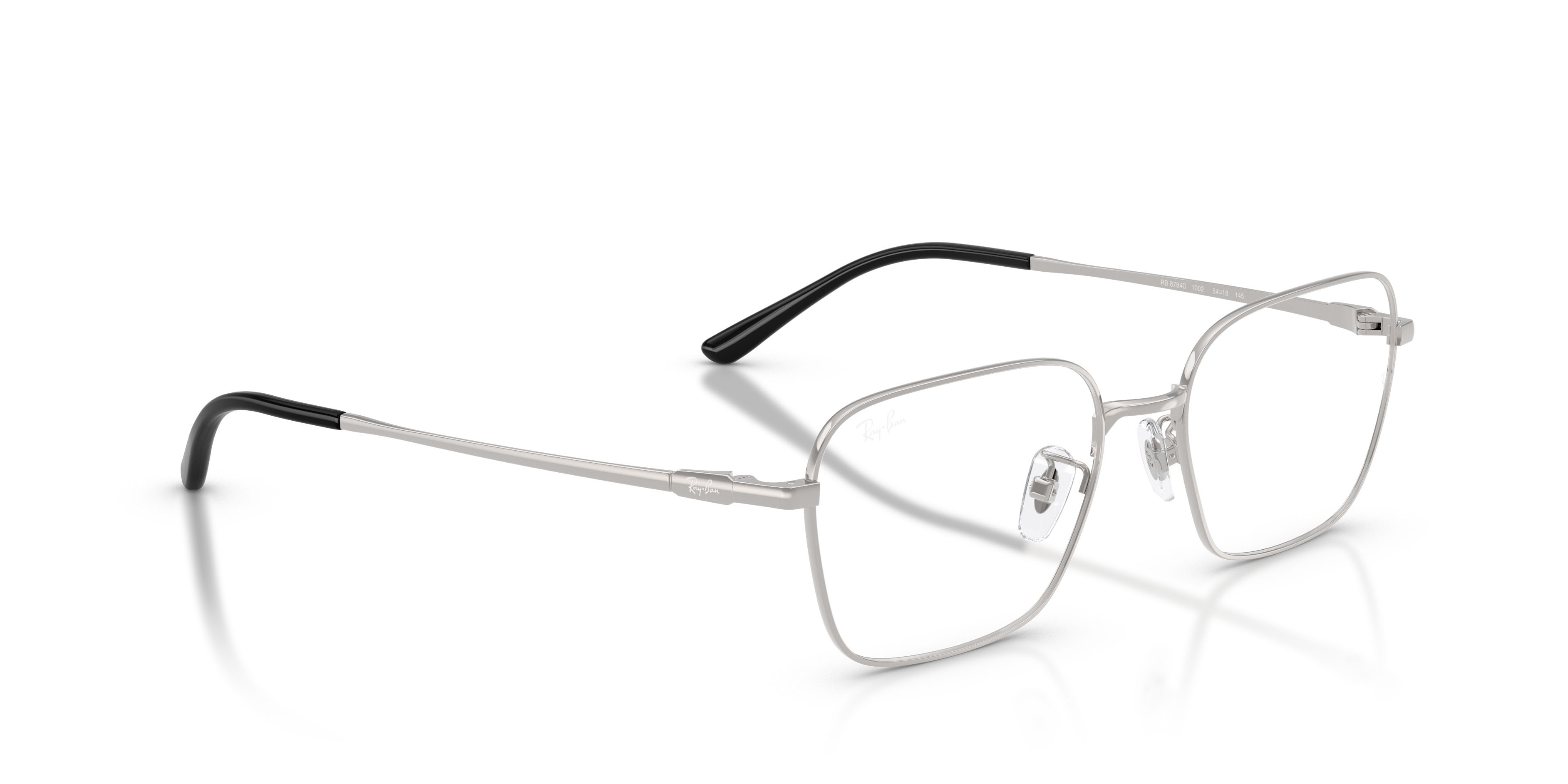 Eyeglasses Ray-Ban RX 8784D (1002) - RB 8784D 1002 color argento shape square lenses trasparente