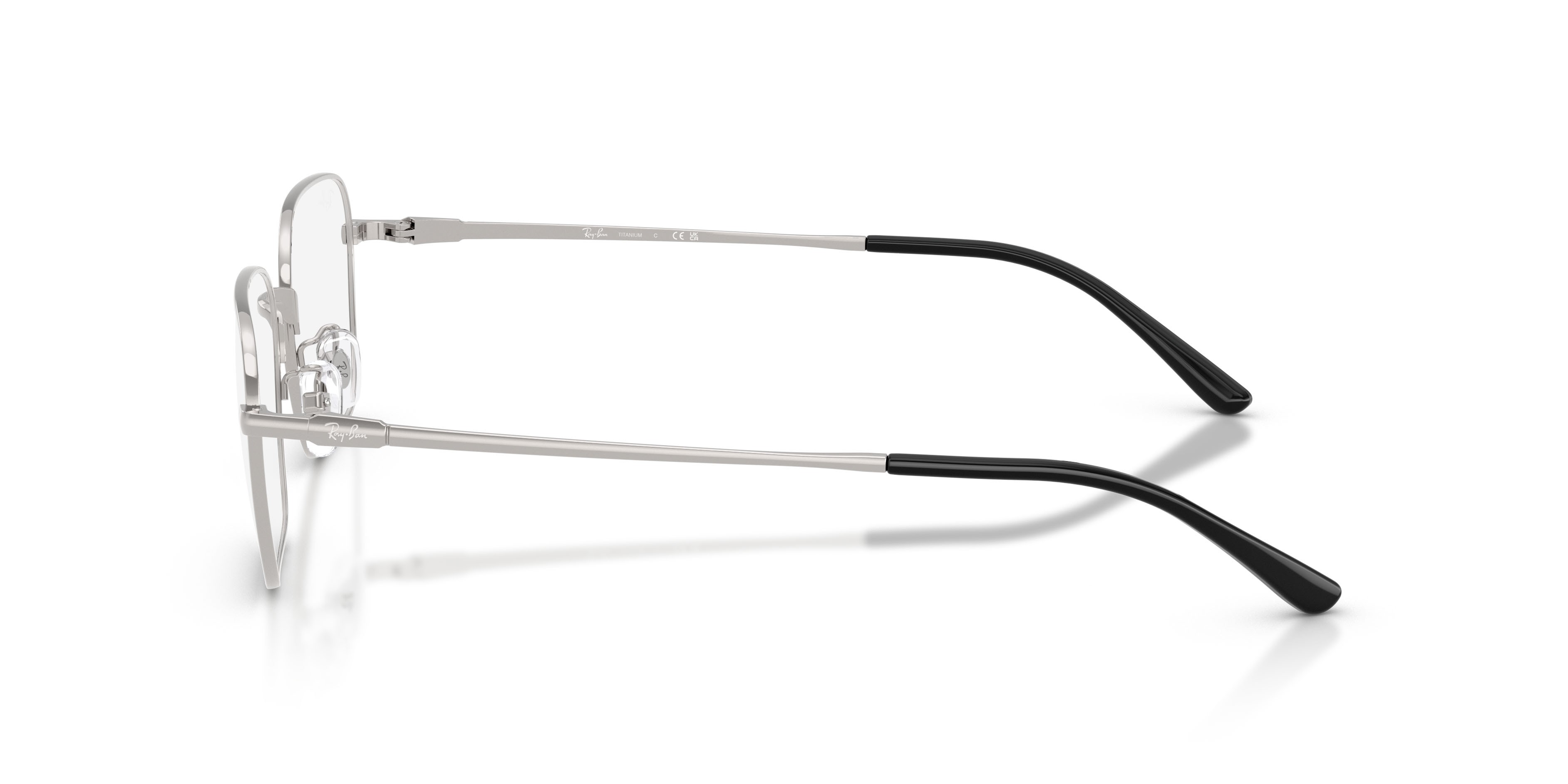 Eyeglasses Ray-Ban RX 8784D (1002) - RB 8784D 1002 color argento shape square lenses trasparente