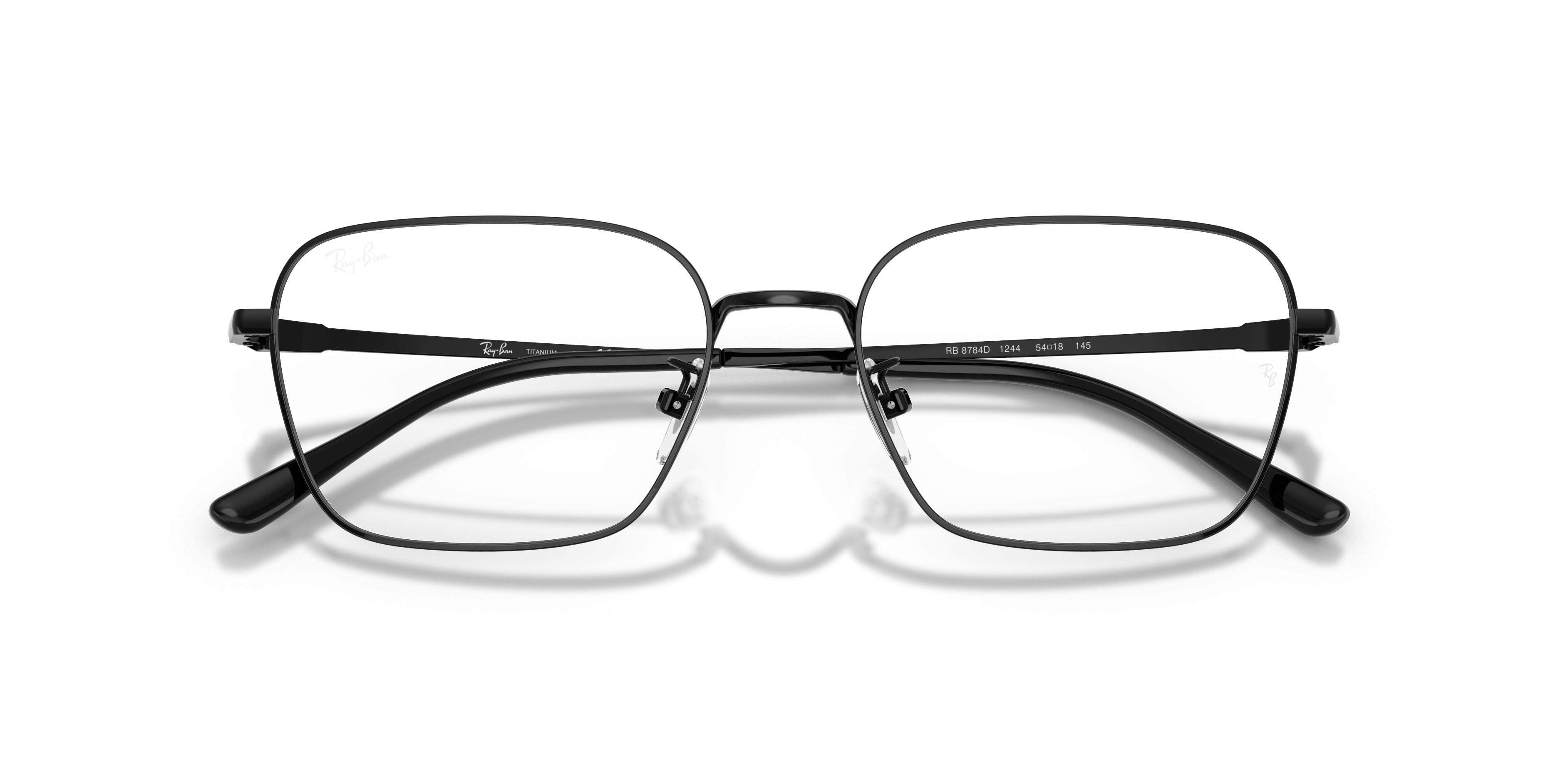 Occhiali da vista Ray-Ban RX 8784D (1244) - RB 8784D 1244 colore nero forma quadrato lenti trasparente