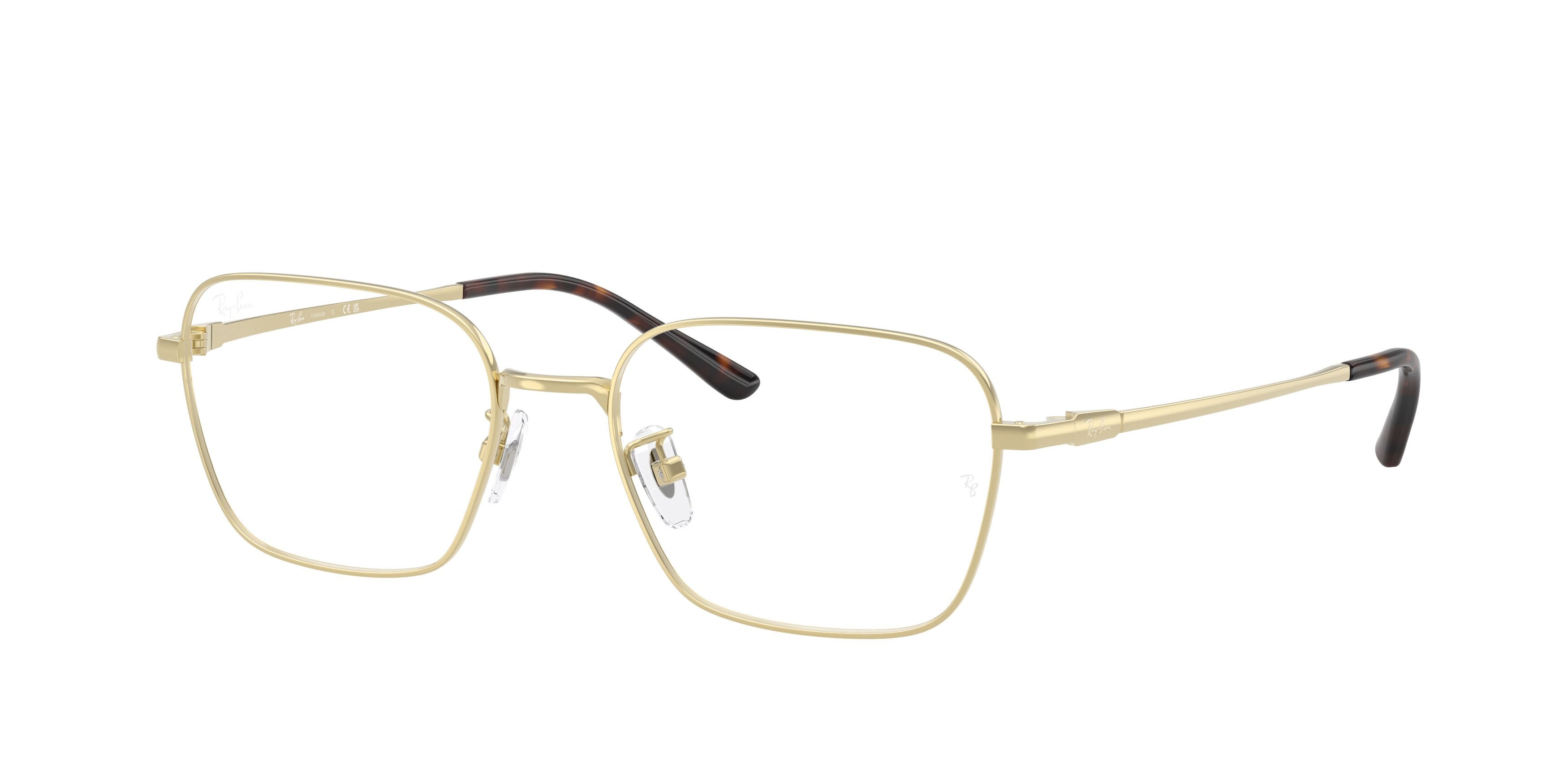 Occhiali da vista Ray-Ban RX 8784D (1251) - RB 8784D 1251 colore oro pallido forma quadrato lenti trasparente
