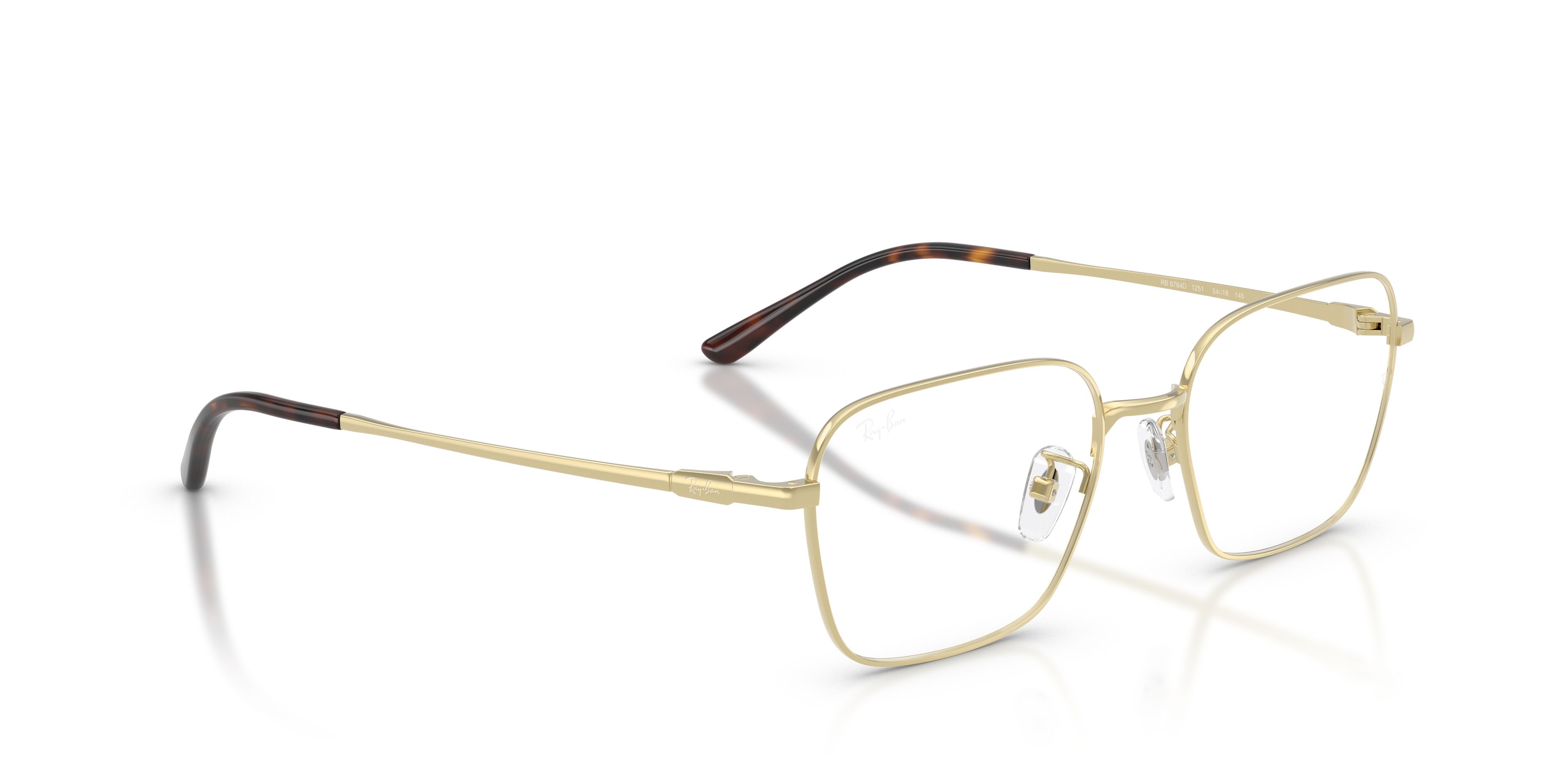 Occhiali da vista Ray-Ban RX 8784D (1251) - RB 8784D 1251 colore oro pallido forma quadrato lenti trasparente