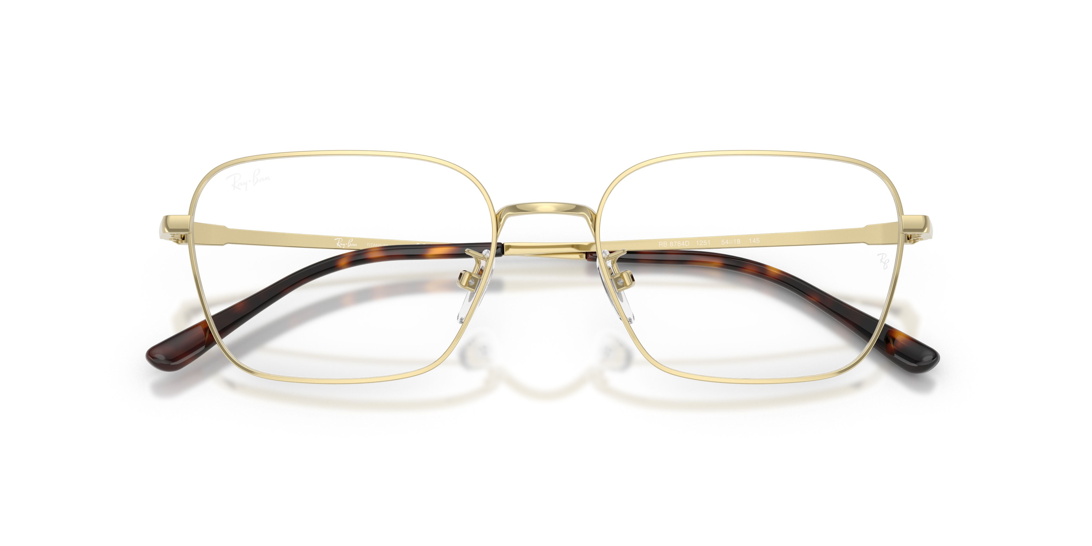 Occhiali da vista Ray-Ban RX 8784D (1251) - RB 8784D 1251 colore oro pallido forma quadrato lenti trasparente