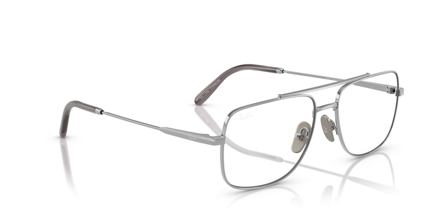 Eyeglasses Ray-Ban William Titanium RX 8797 (1002) - RB 8797 1002 color argento shape square lenses trasparente
