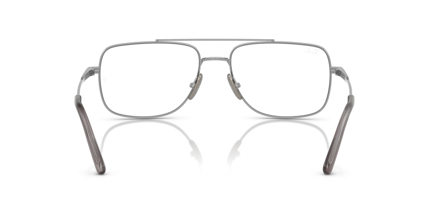 Eyeglasses Ray-Ban William Titanium RX 8797 (1002) - RB 8797 1002 color argento shape square lenses trasparente