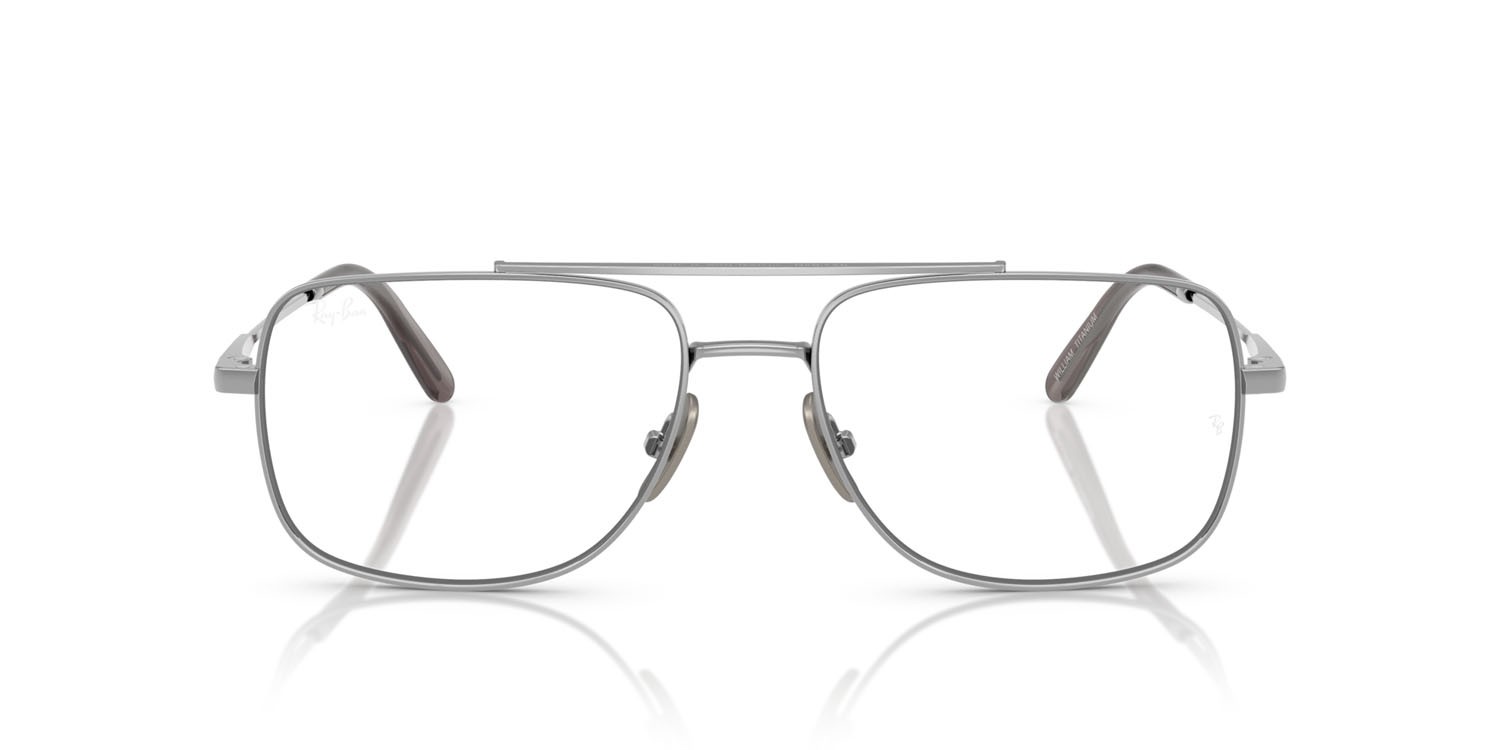 Eyeglasses Ray-Ban William Titanium RX 8797 (1002) - RB 8797 1002 color argento shape square lenses trasparente