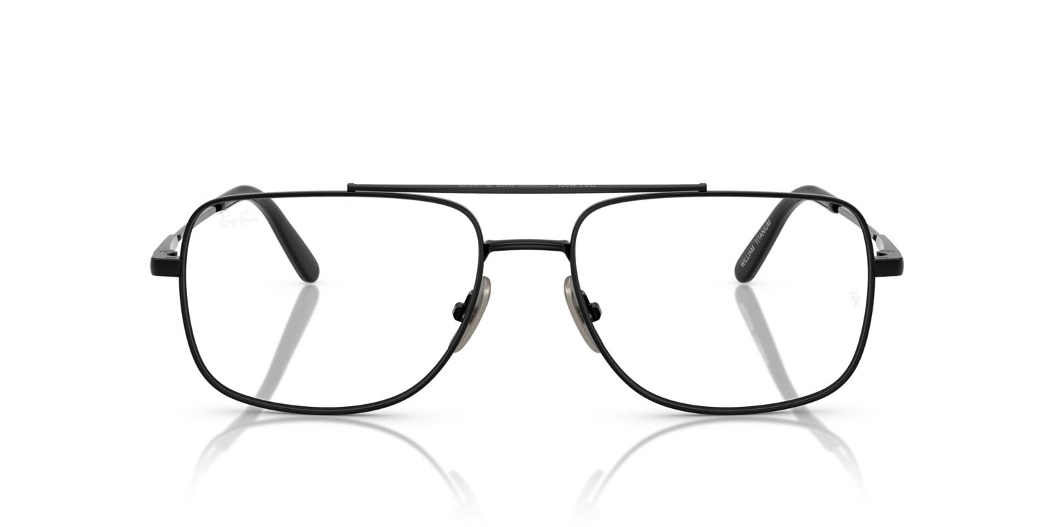 Eyeglasses Ray-Ban William Titanium RX 8797 (1244) - RB 8797 1244 color nero shape square lenses trasparente