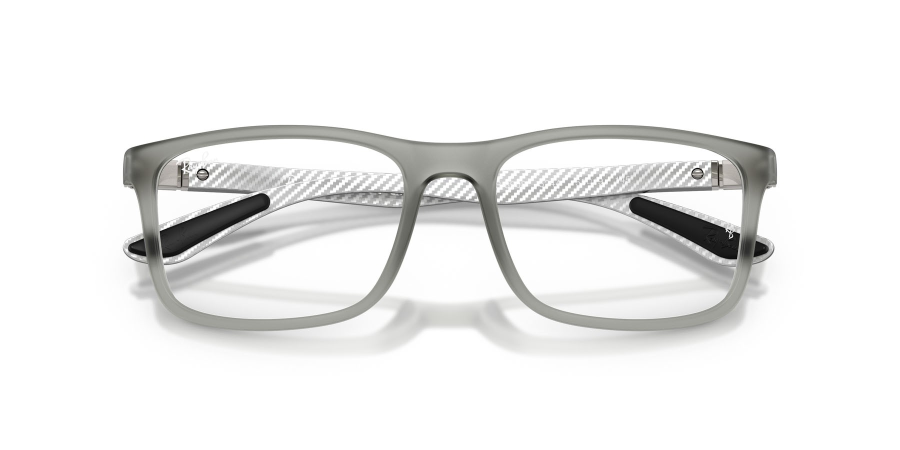 Occhiali da vista Ray-Ban RX 8908 (5244) - RB 8908 5244 colore grigio opaco trasparente forma rettangolare lenti trasparente