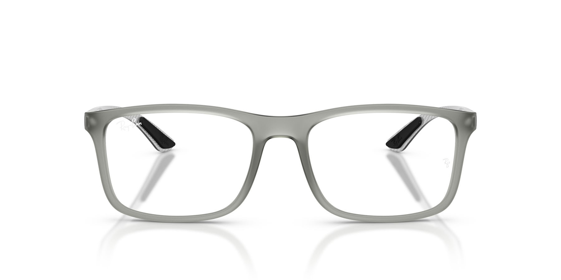 Occhiali da vista Ray-Ban RX 8908 (5244) - RB 8908 5244 colore grigio opaco trasparente forma rettangolare lenti trasparente