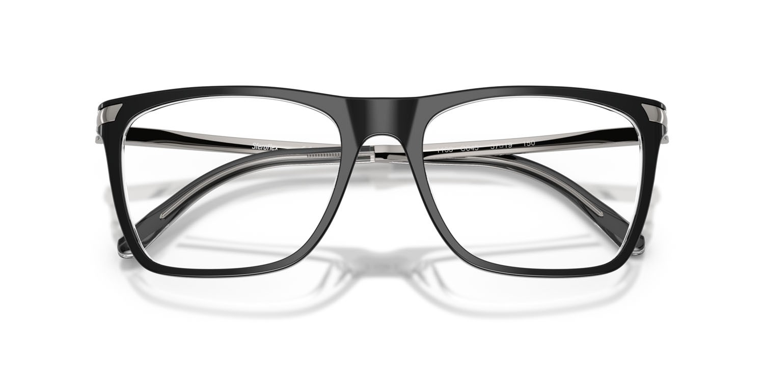 Eyeglasses Sferoflex SF 1153 (C645) color nero lucido su trasparente shape square lenses lente demo