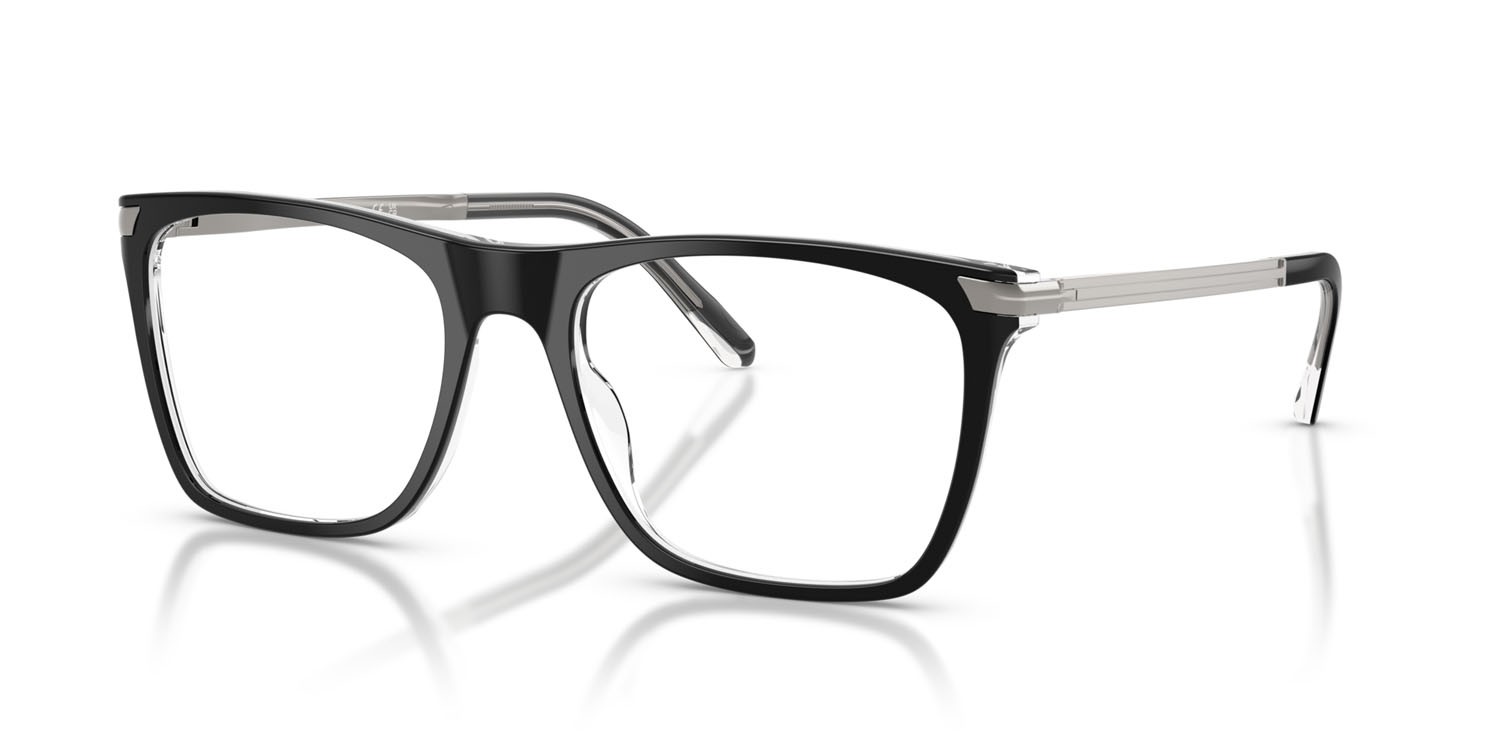 Eyeglasses Sferoflex SF 1153 (C645) color nero lucido su trasparente shape square lenses lente demo