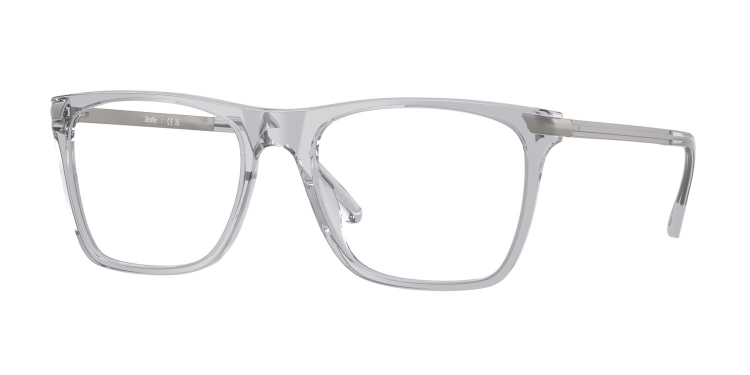Eyeglasses Sferoflex SF 1153 (C648) color grigio trasparente lucido shape square lenses lente demo