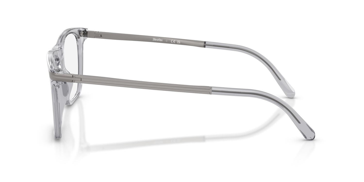 Eyeglasses Sferoflex SF 1153 (C648) color grigio trasparente lucido shape square lenses lente demo