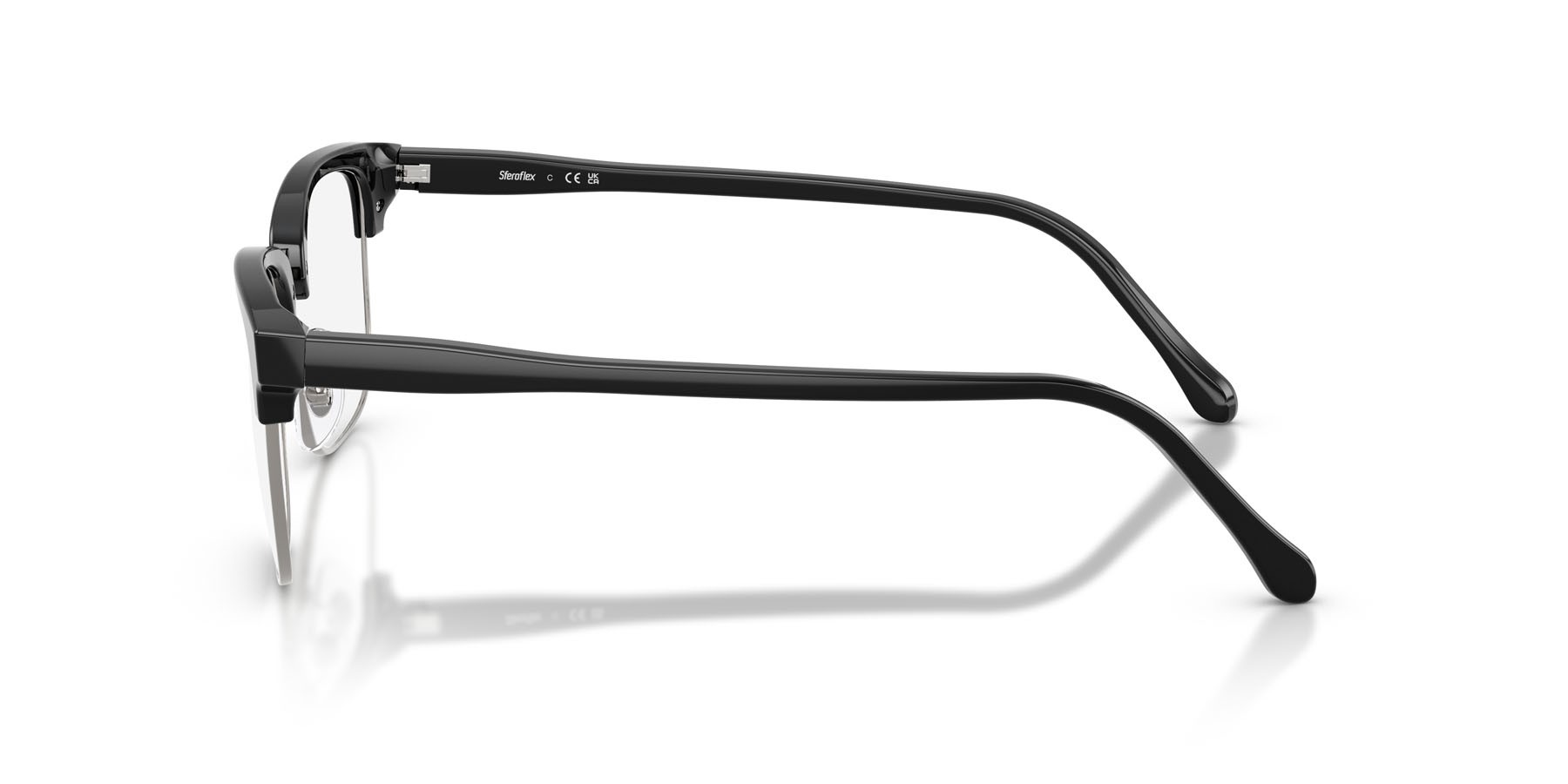 Eyeglasses Sferoflex SF 1154 (C649) color nero lucido shape square lenses lente demo