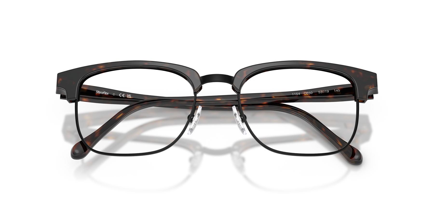 Eyeglasses Sferoflex SF 1154 (C650) color havana lucido shape square lenses lente demo