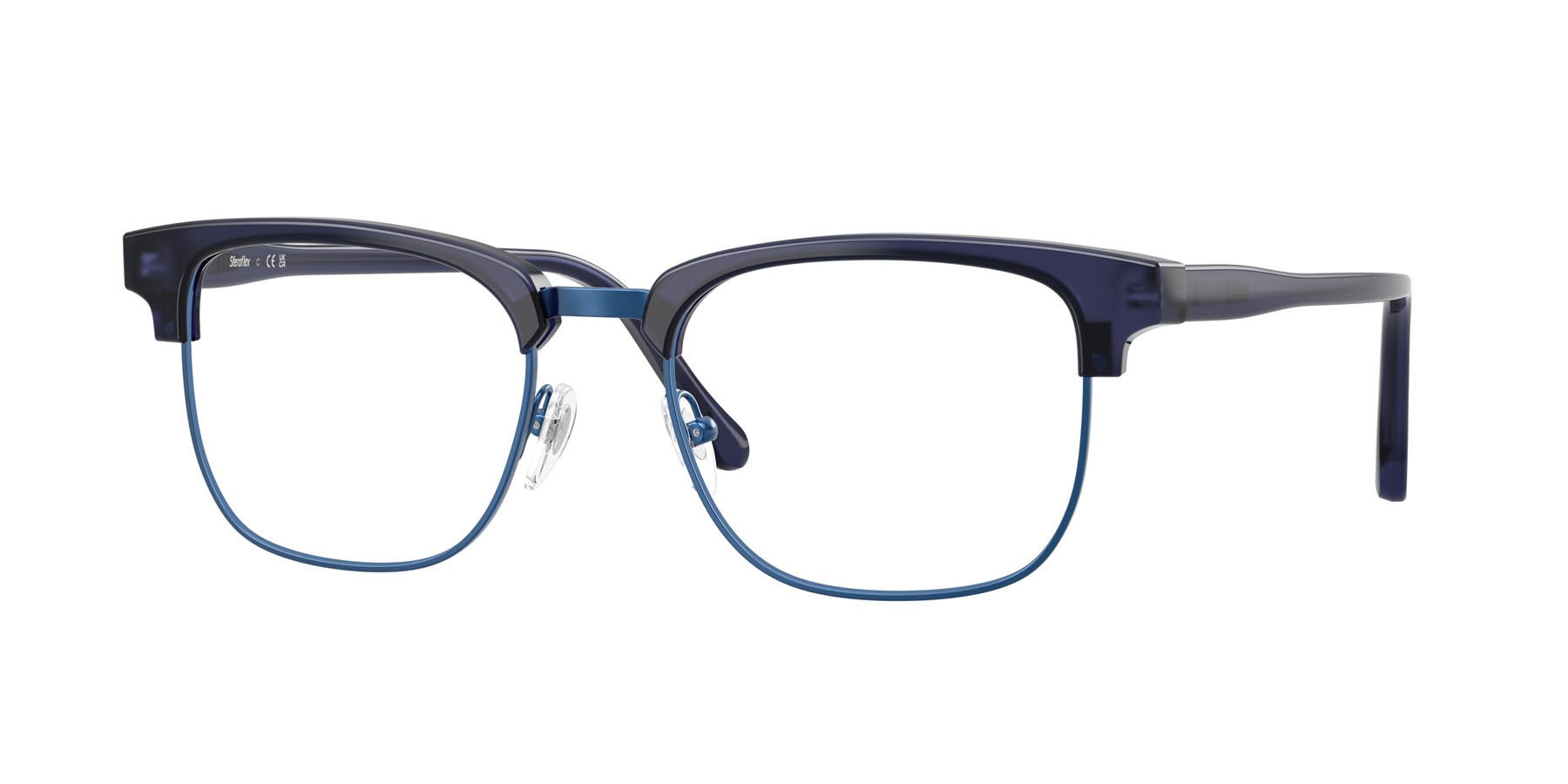 Eyeglasses Sferoflex SF 1154 (C651) color blu opalino shape square lenses lente demo