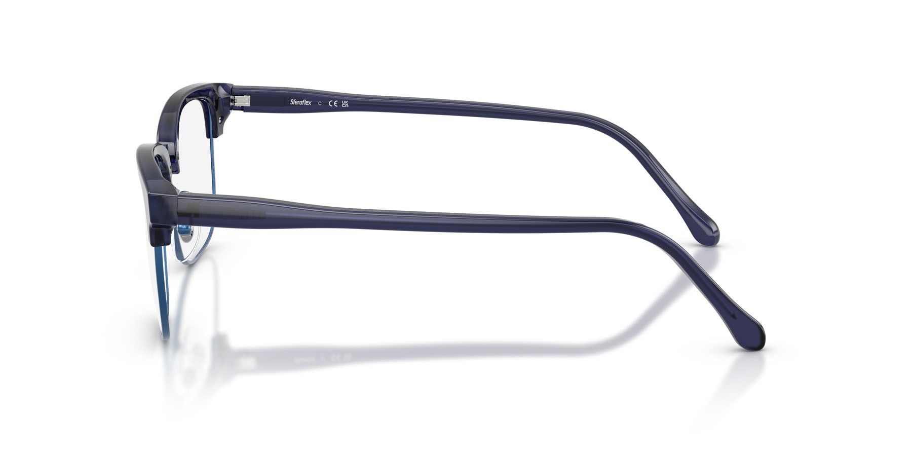 Eyeglasses Sferoflex SF 1154 (C651) color blu opalino shape square lenses lente demo