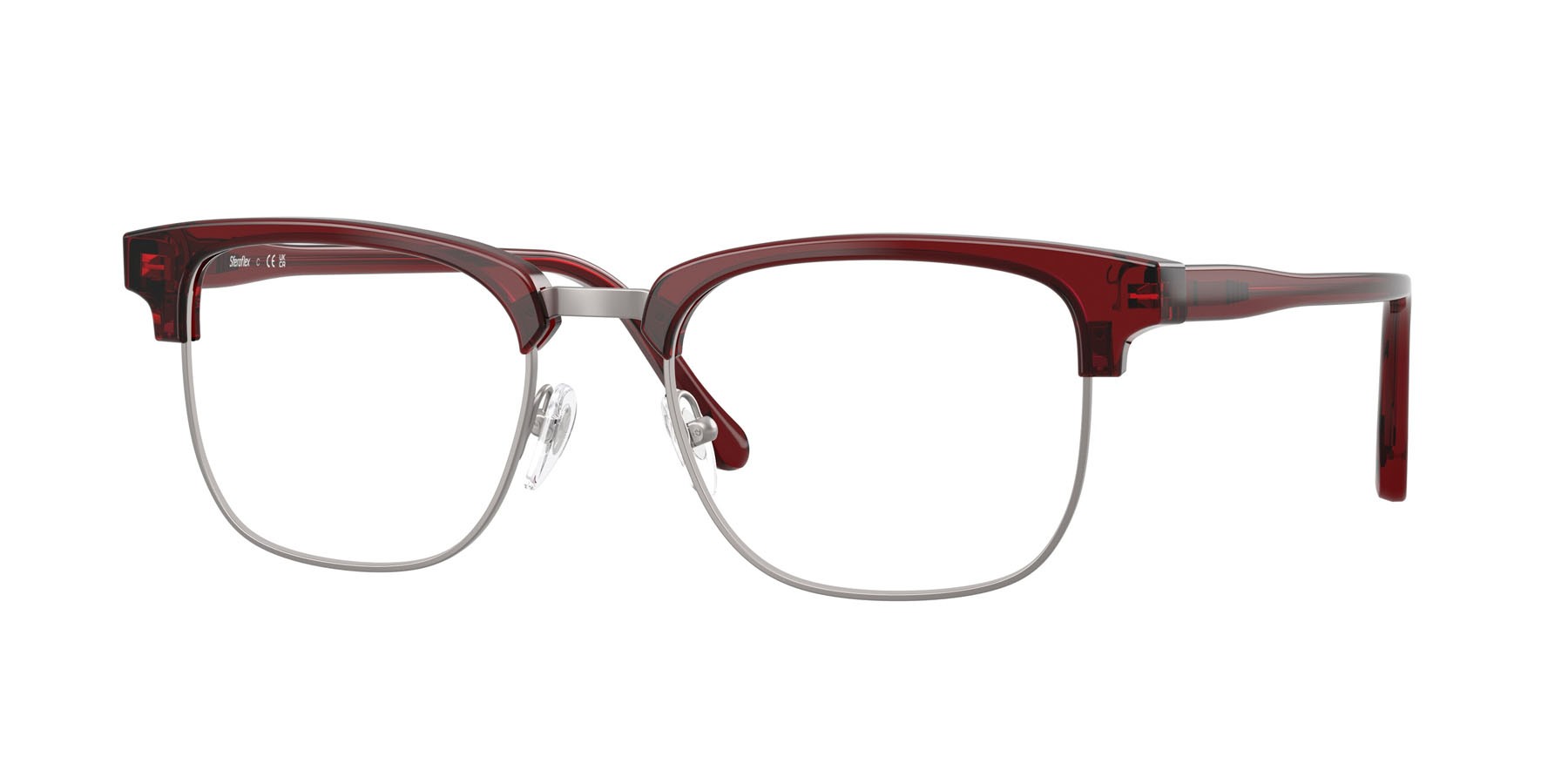 Eyeglasses Sferoflex SF 1154 (C652) color bordeaux opalescente shape square lenses lente demo