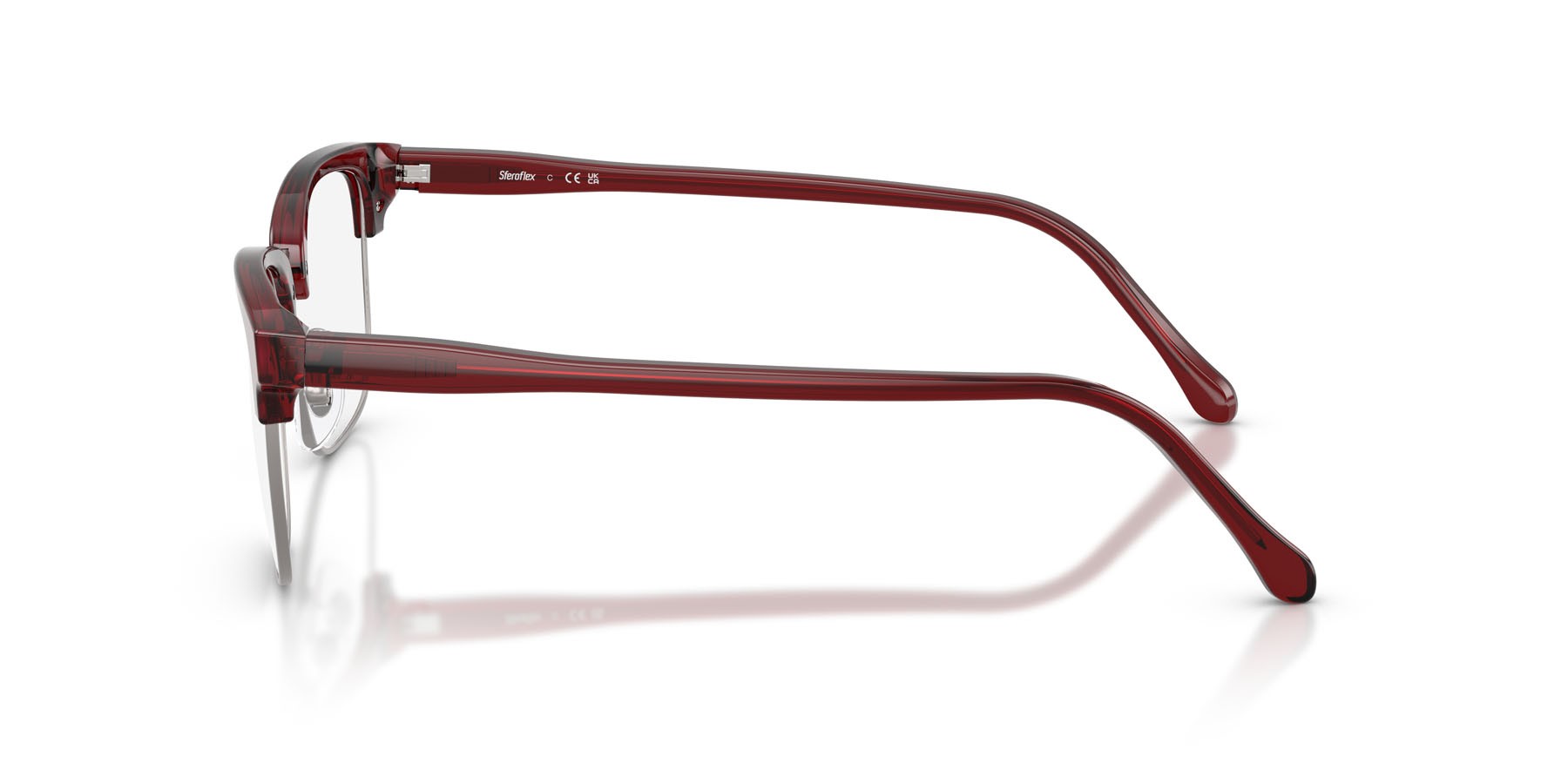 Eyeglasses Sferoflex SF 1154 (C652) color bordeaux opalescente shape square lenses lente demo