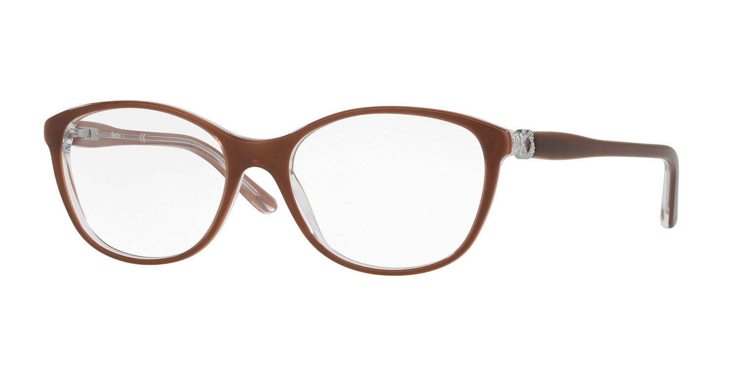 Brillen Sferoflex SF 1548 (C561) farbe top marrone su opalino trasparente form unregelmäßig gläser lente demo
