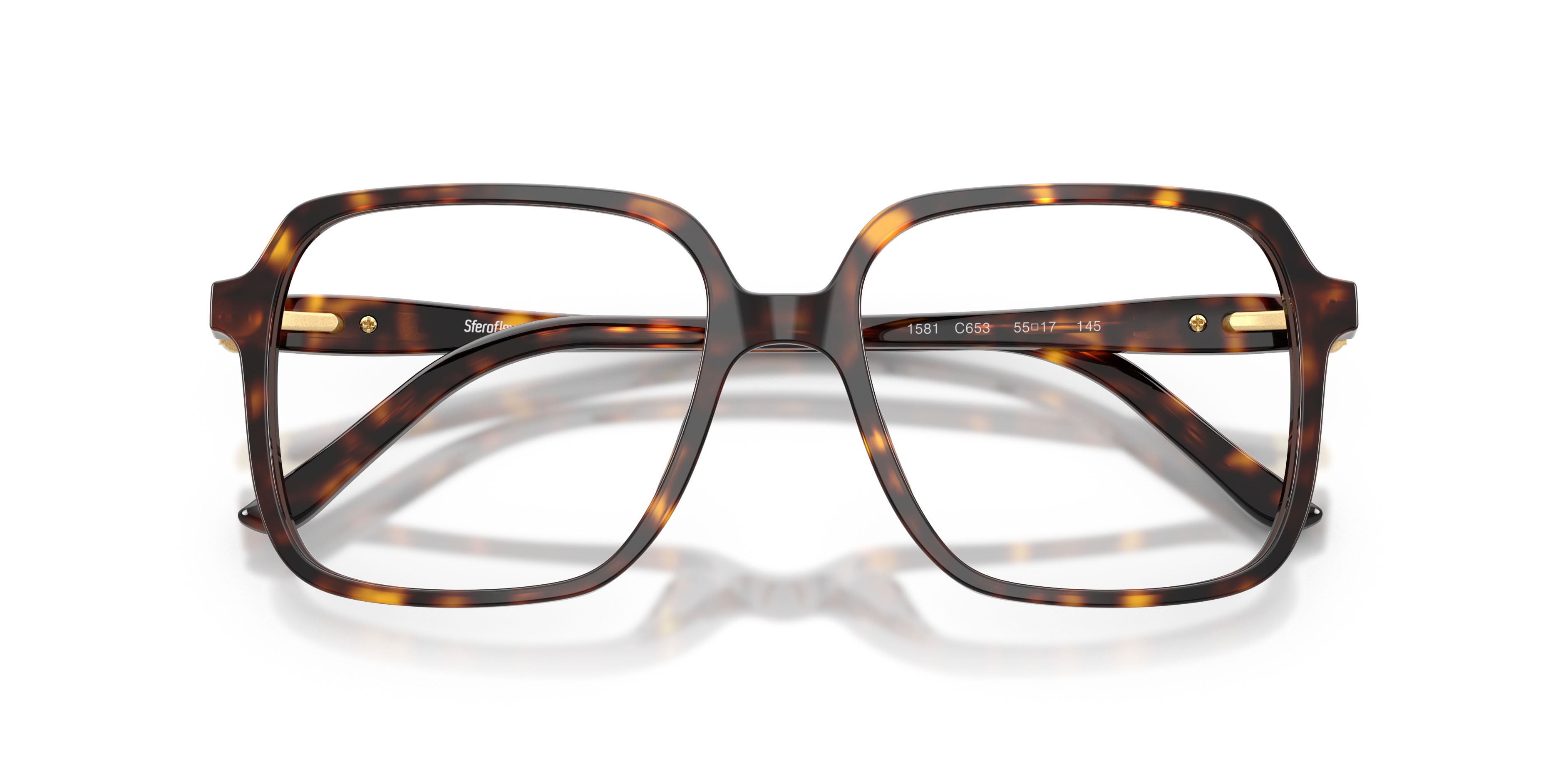 Eyeglasses Sferoflex SF 1581 (C653) color havana lucido shape square lenses lente demo