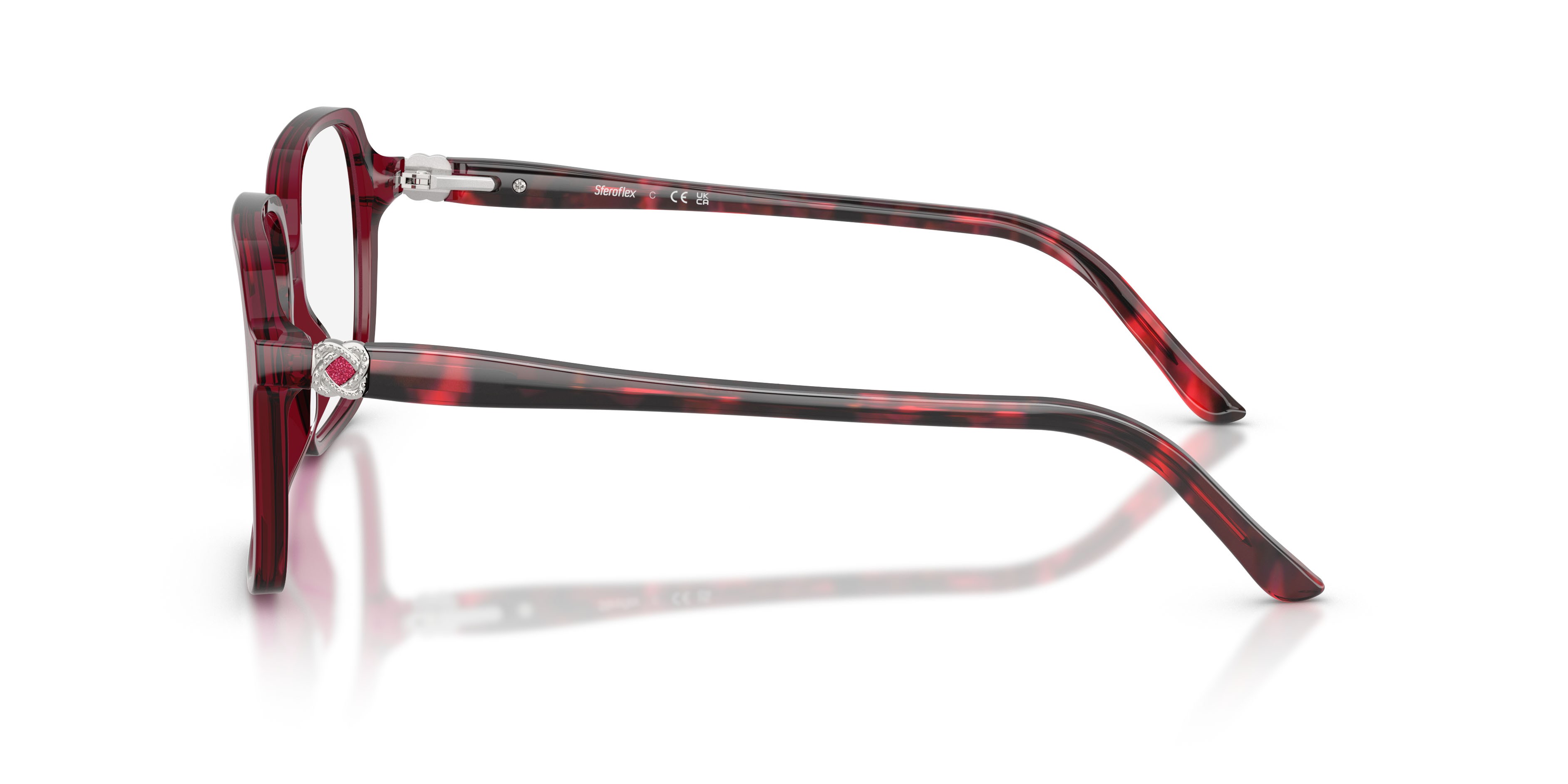 Eyeglasses Sferoflex SF 1581 (C654) color rubino shape square lenses lente demo