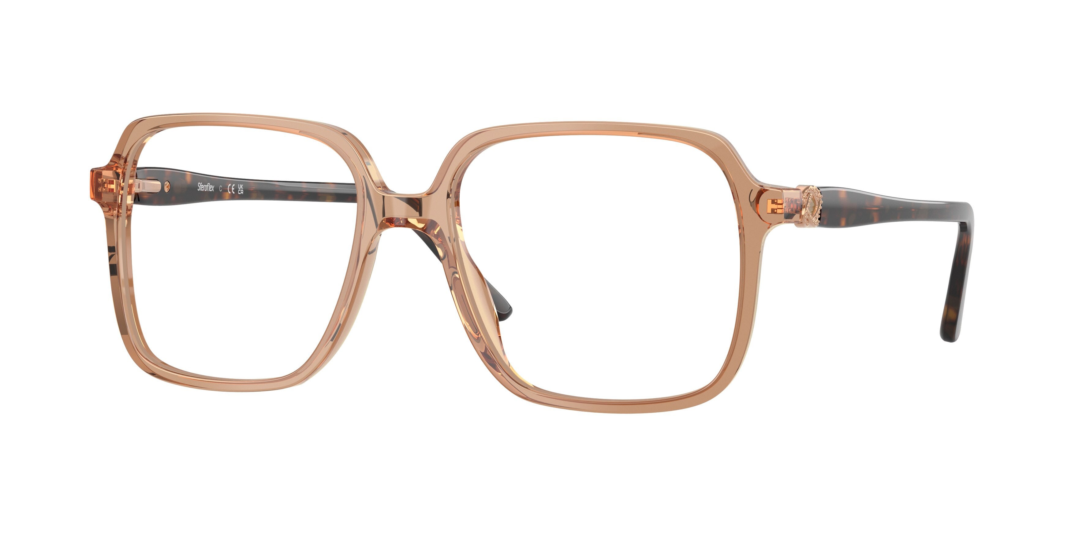 Eyeglasses Sferoflex SF 1581 (C655) color marrone lucido shape square lenses lente demo