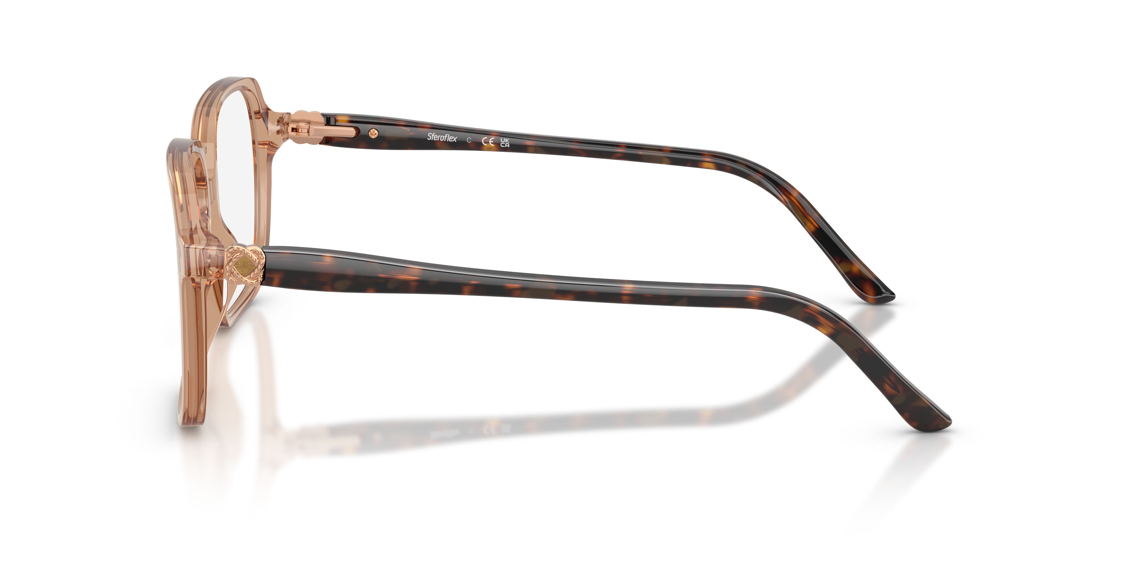 Eyeglasses Sferoflex SF 1581 (C655) color marrone lucido shape square lenses lente demo