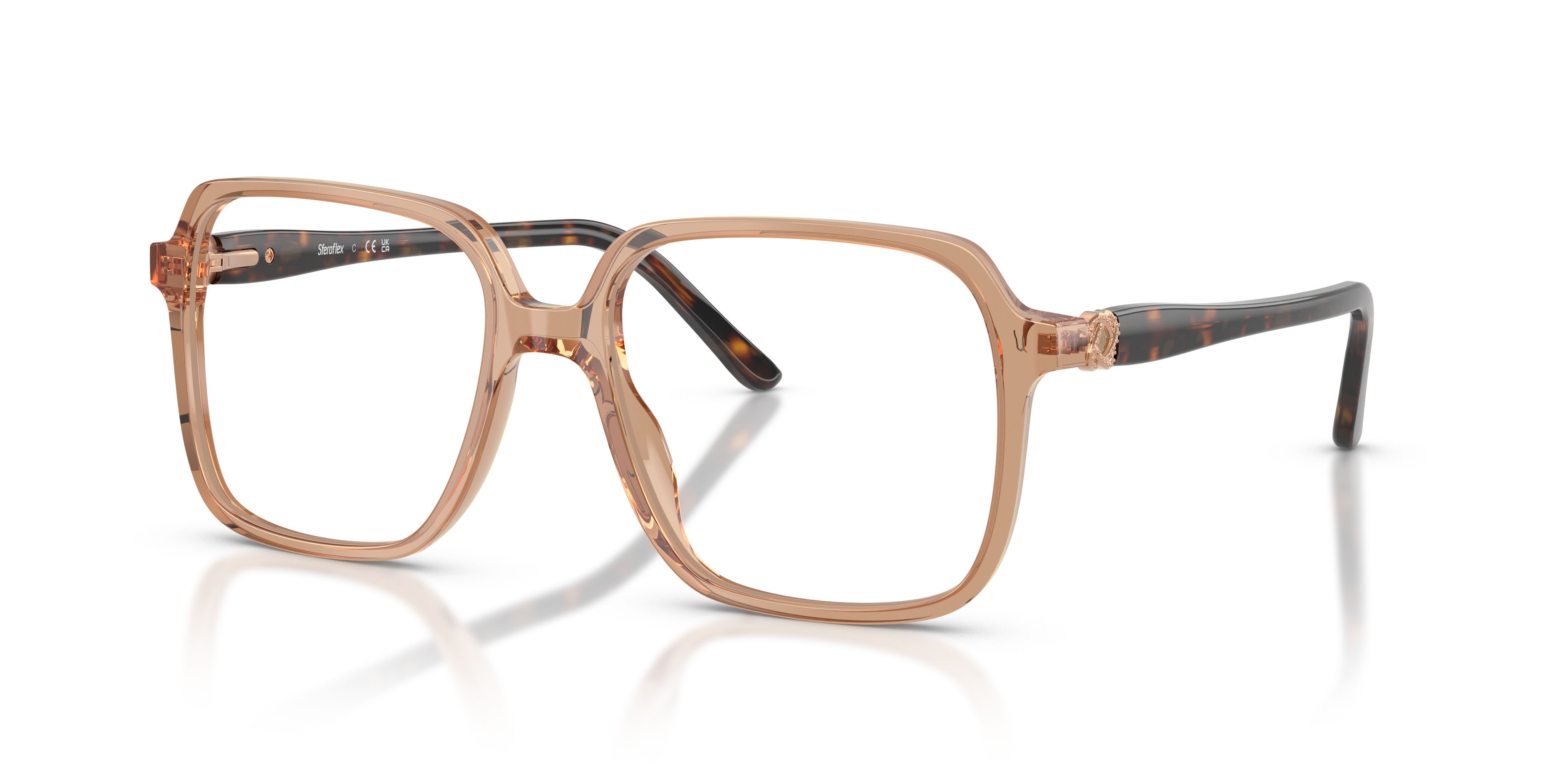 Eyeglasses Sferoflex SF 1581 (C655) color marrone lucido shape square lenses lente demo