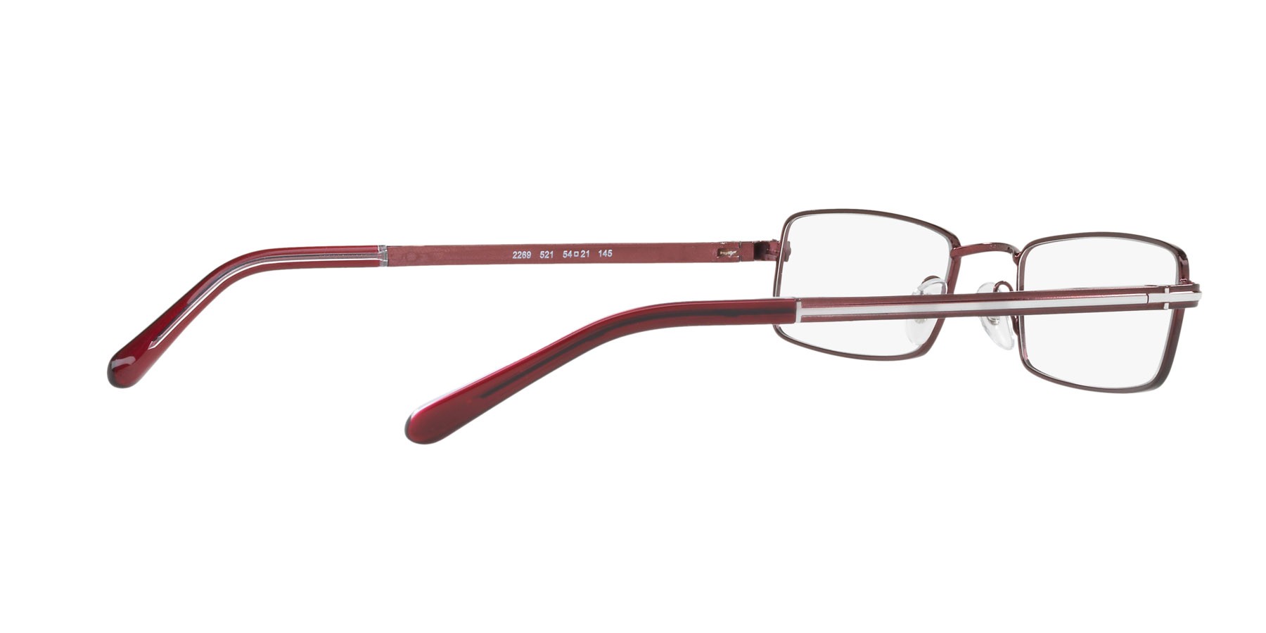 Brillen Sferoflex SF 2269 (521) farbe bordeaux lucido form rechteckig gläser lente demo