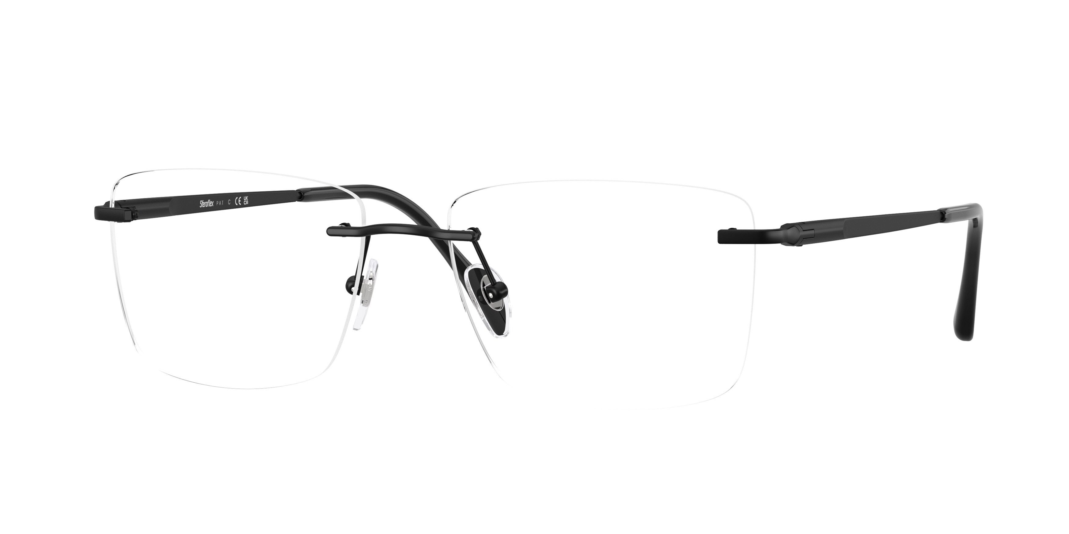 Eyeglasses Sferoflex SF 2304 (136) color nero opaco shape square lenses lente demo