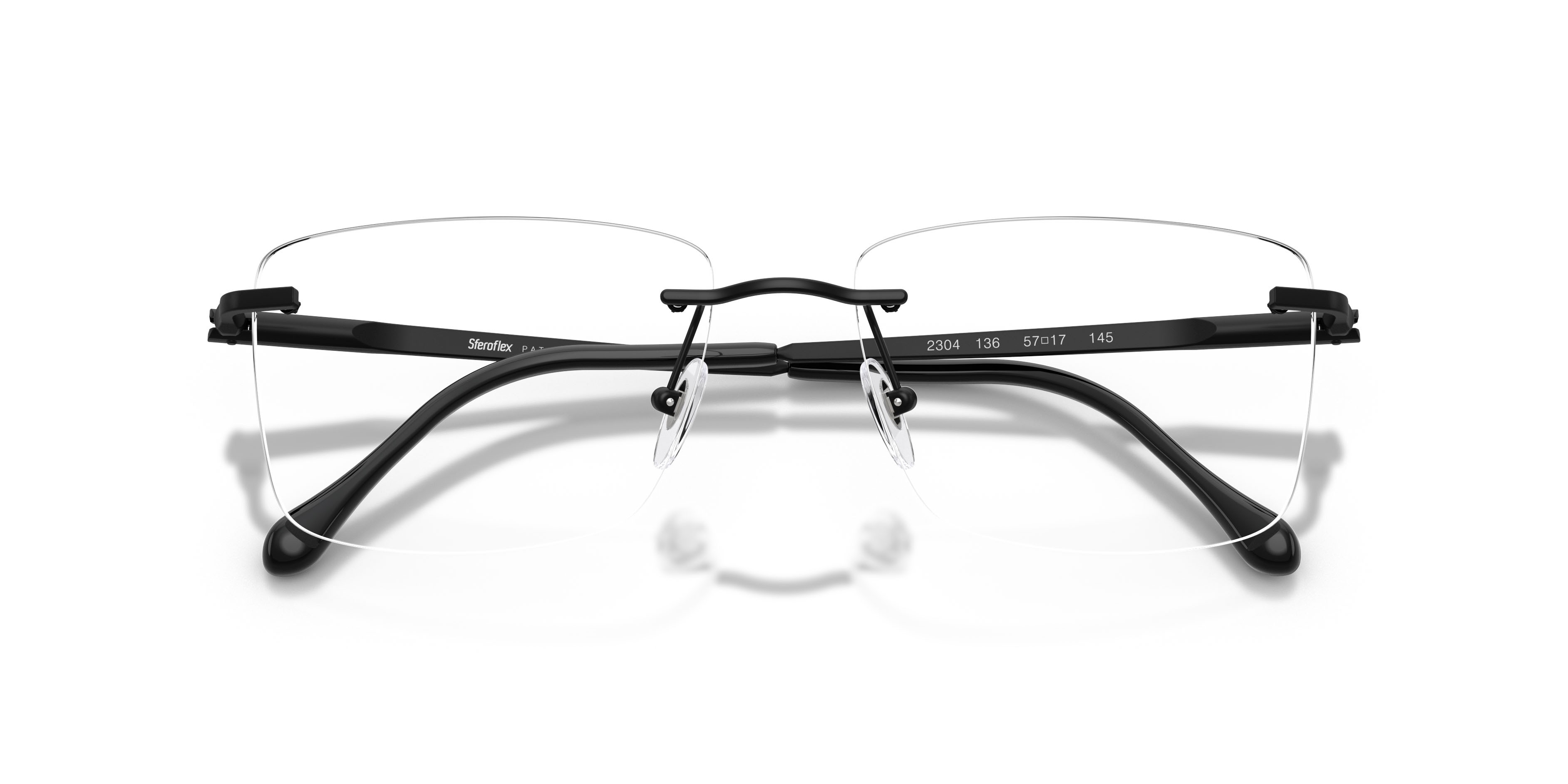 Eyeglasses Sferoflex SF 2304 (136) color nero opaco shape square lenses lente demo