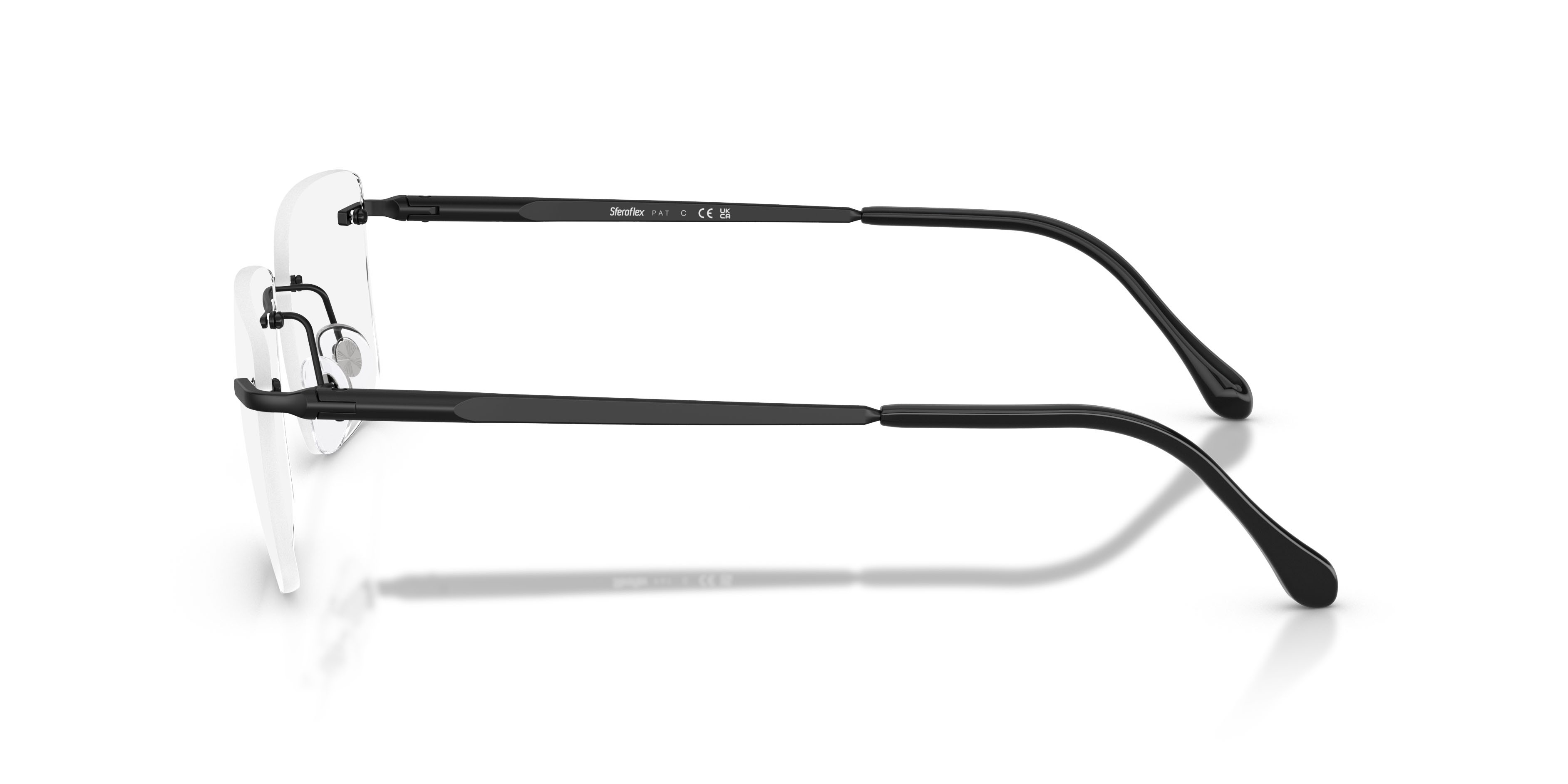 Eyeglasses Sferoflex SF 2304 (136) color nero opaco shape square lenses lente demo