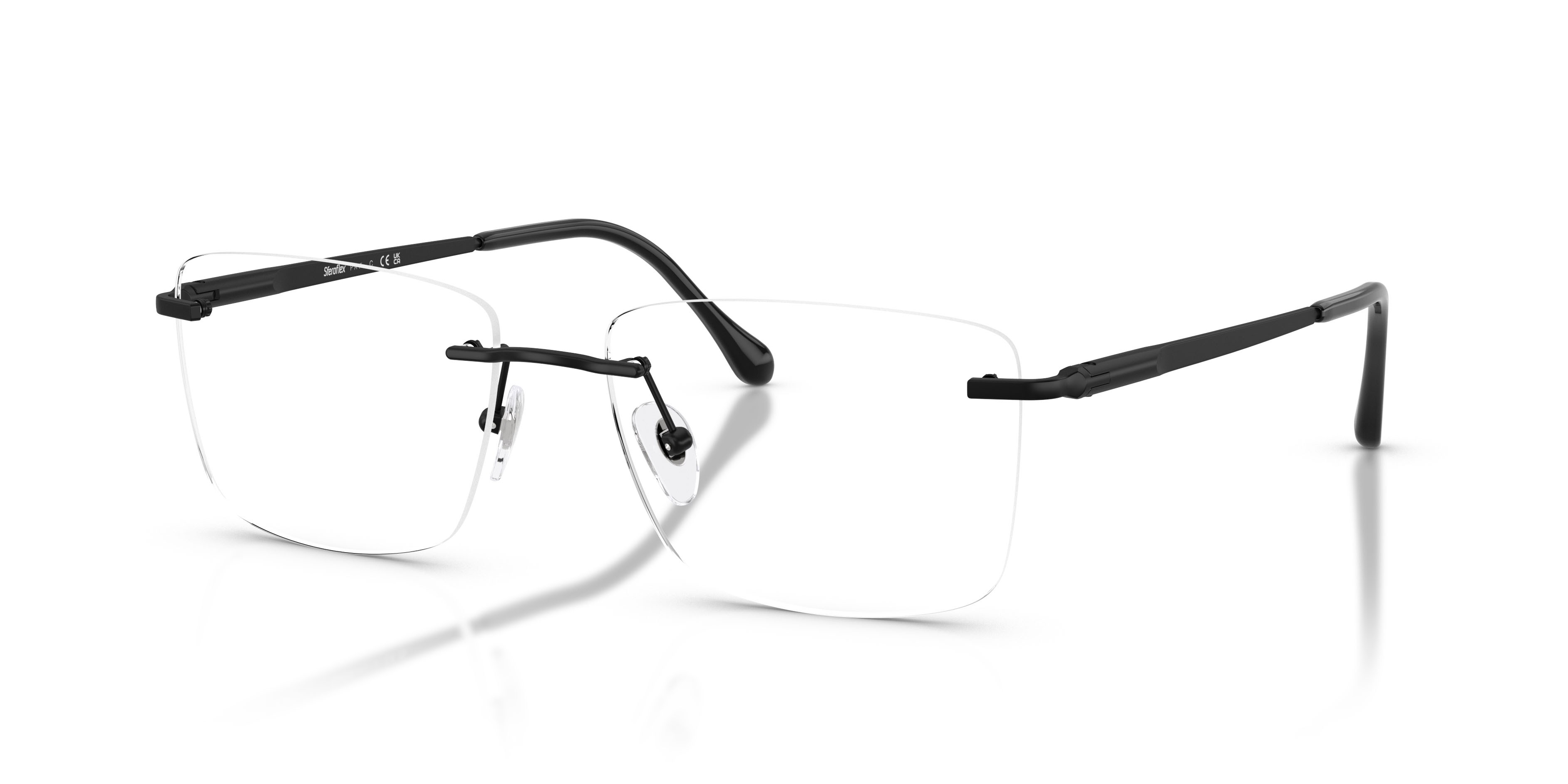 Eyeglasses Sferoflex SF 2304 (136) color nero opaco shape square lenses lente demo