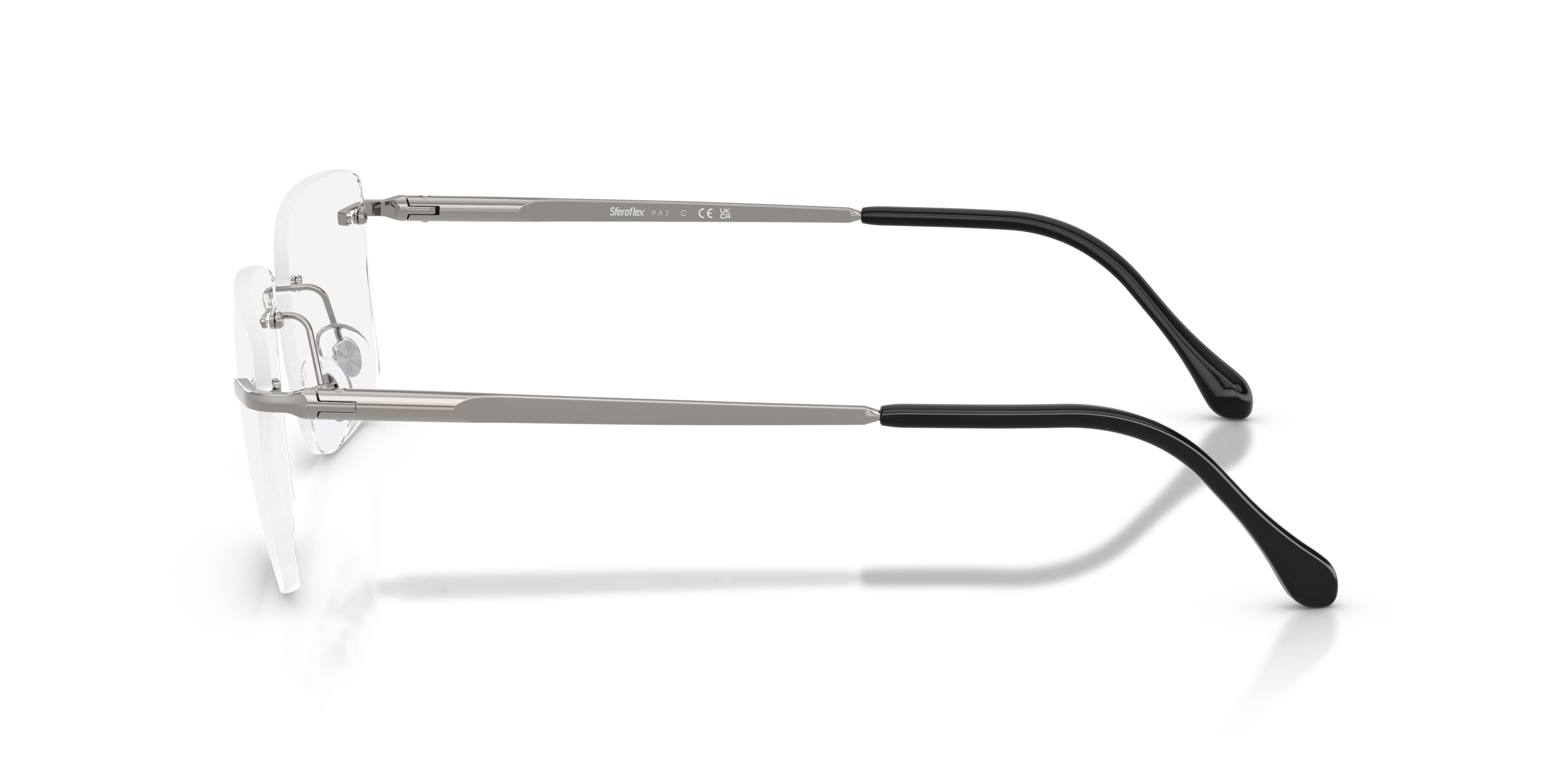 Eyeglasses Sferoflex SF 2304 (268) color gunmetal lucido shape square lenses lente demo