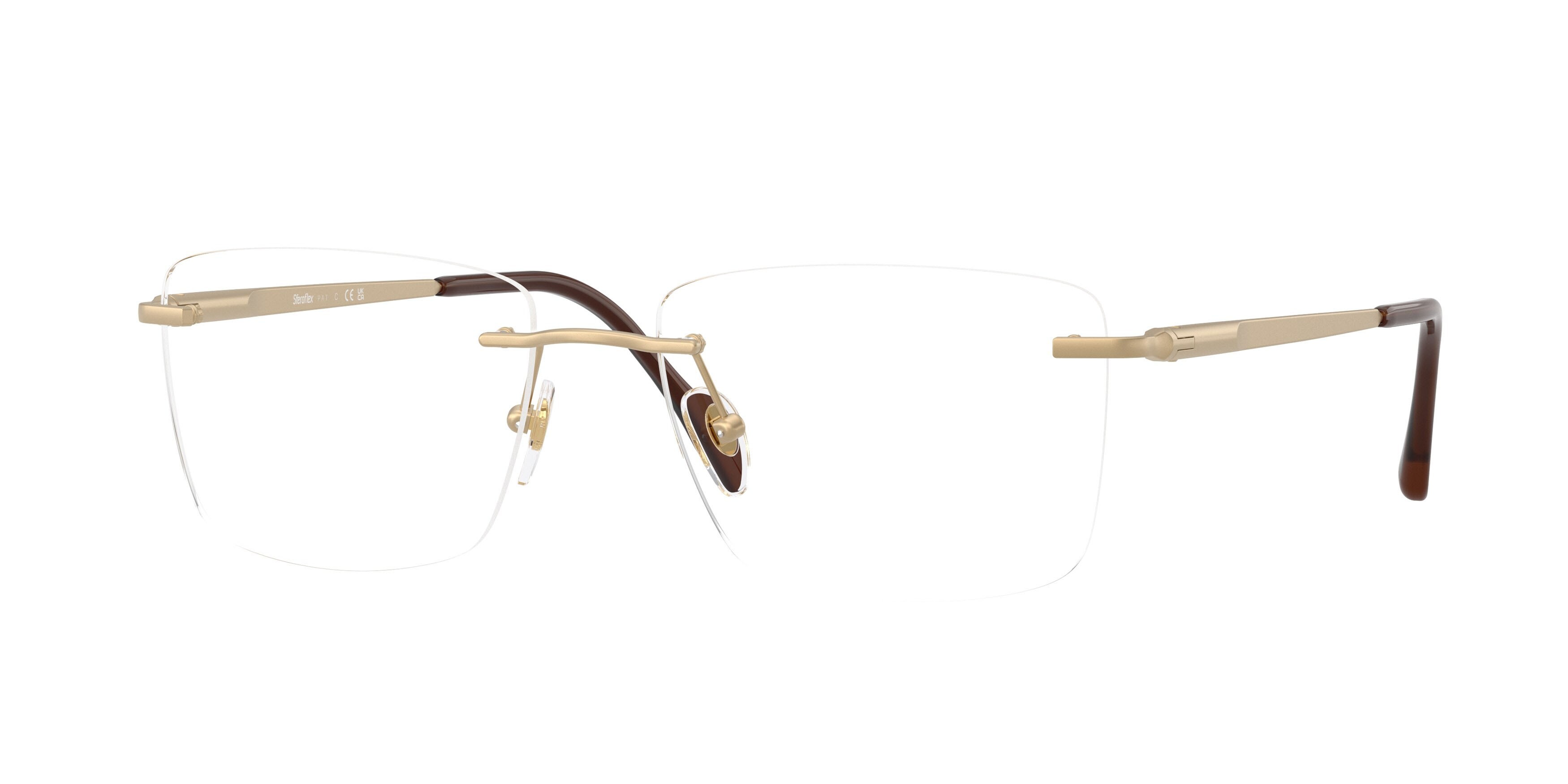 Eyeglasses Sferoflex SF 2304 (440S) color oro pallido opaco shape square lenses lente demo