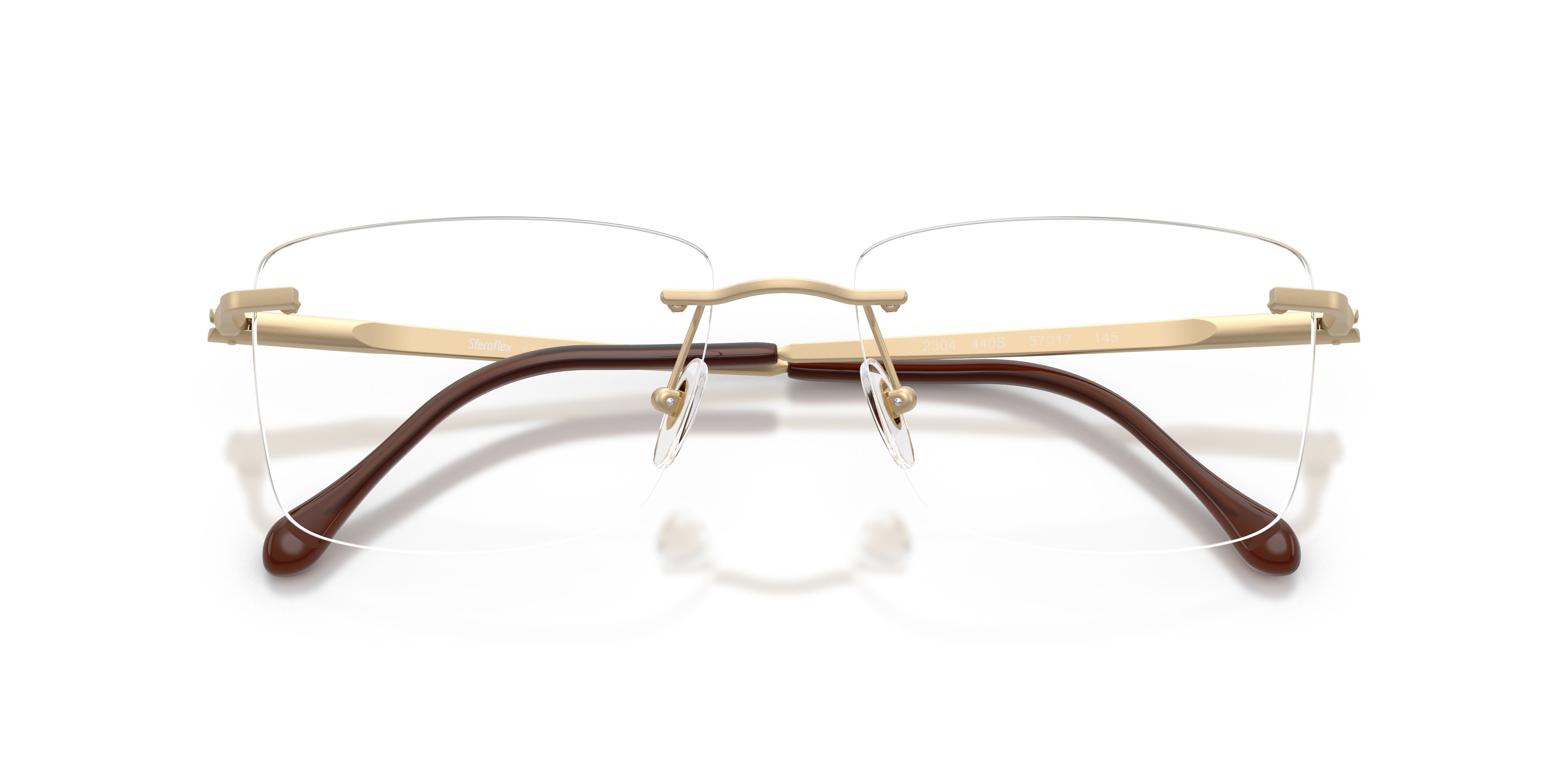 Eyeglasses Sferoflex SF 2304 (440S) color oro pallido opaco shape square lenses lente demo