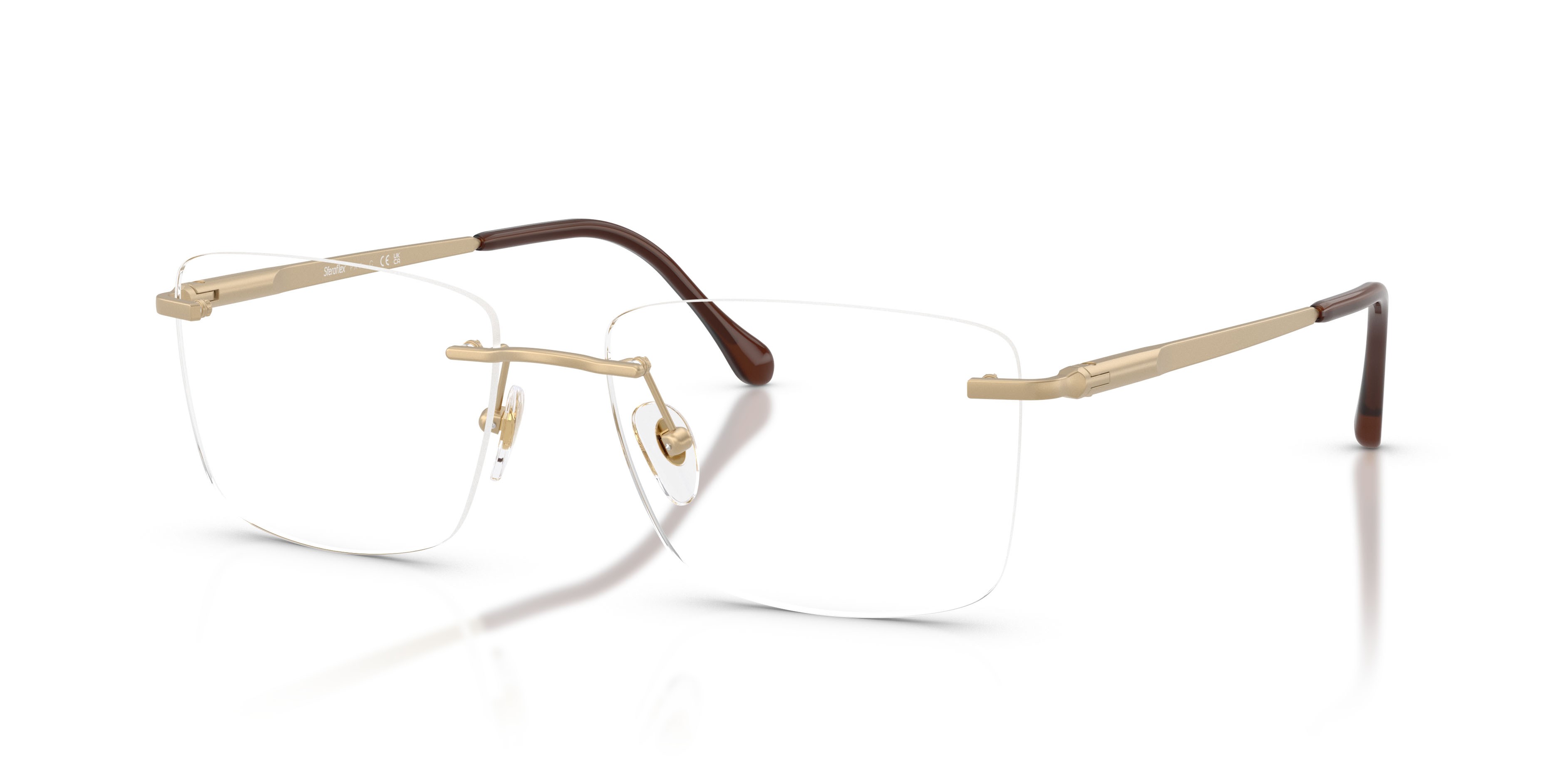 Eyeglasses Sferoflex SF 2304 (440S) color oro pallido opaco shape square lenses lente demo