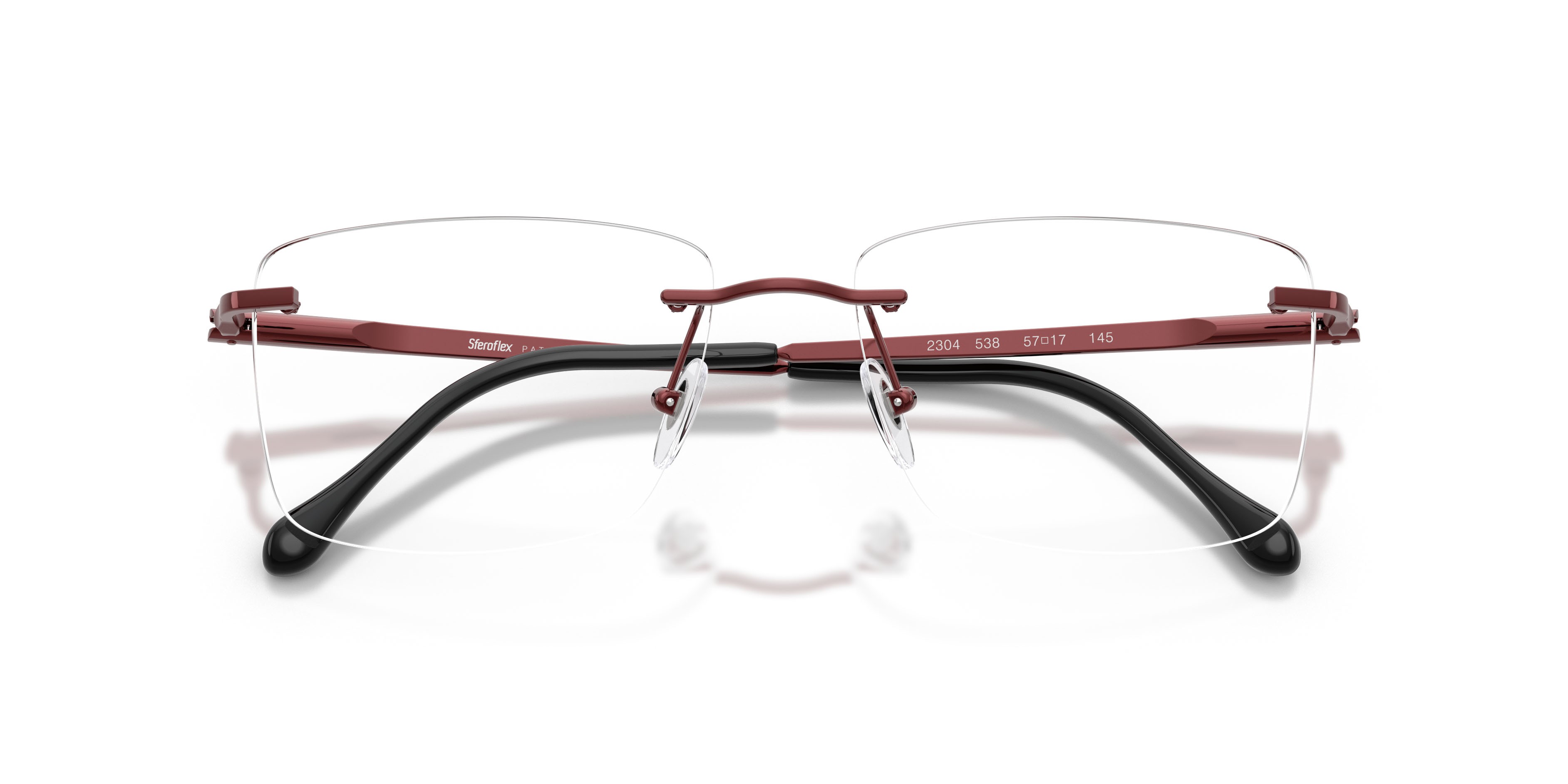Eyeglasses Sferoflex SF 2304 (538) color bordeaux brillante shape square lenses lente demo