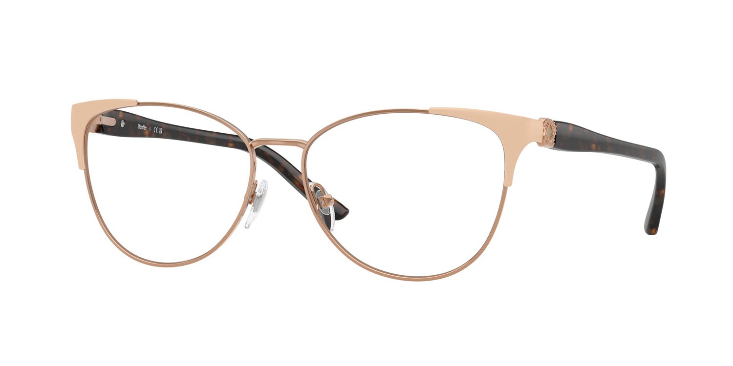 Eyeglasses Sferoflex SF 2603 (535) color rame lucido/panna opaco shape butterfly lenses lente demo