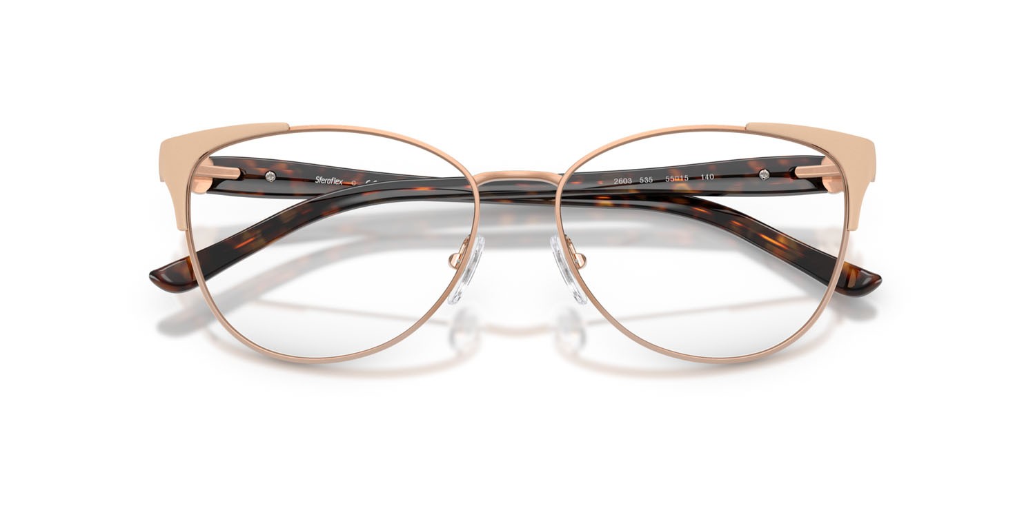 Eyeglasses Sferoflex SF 2603 (535) color rame lucido/panna opaco shape butterfly lenses lente demo