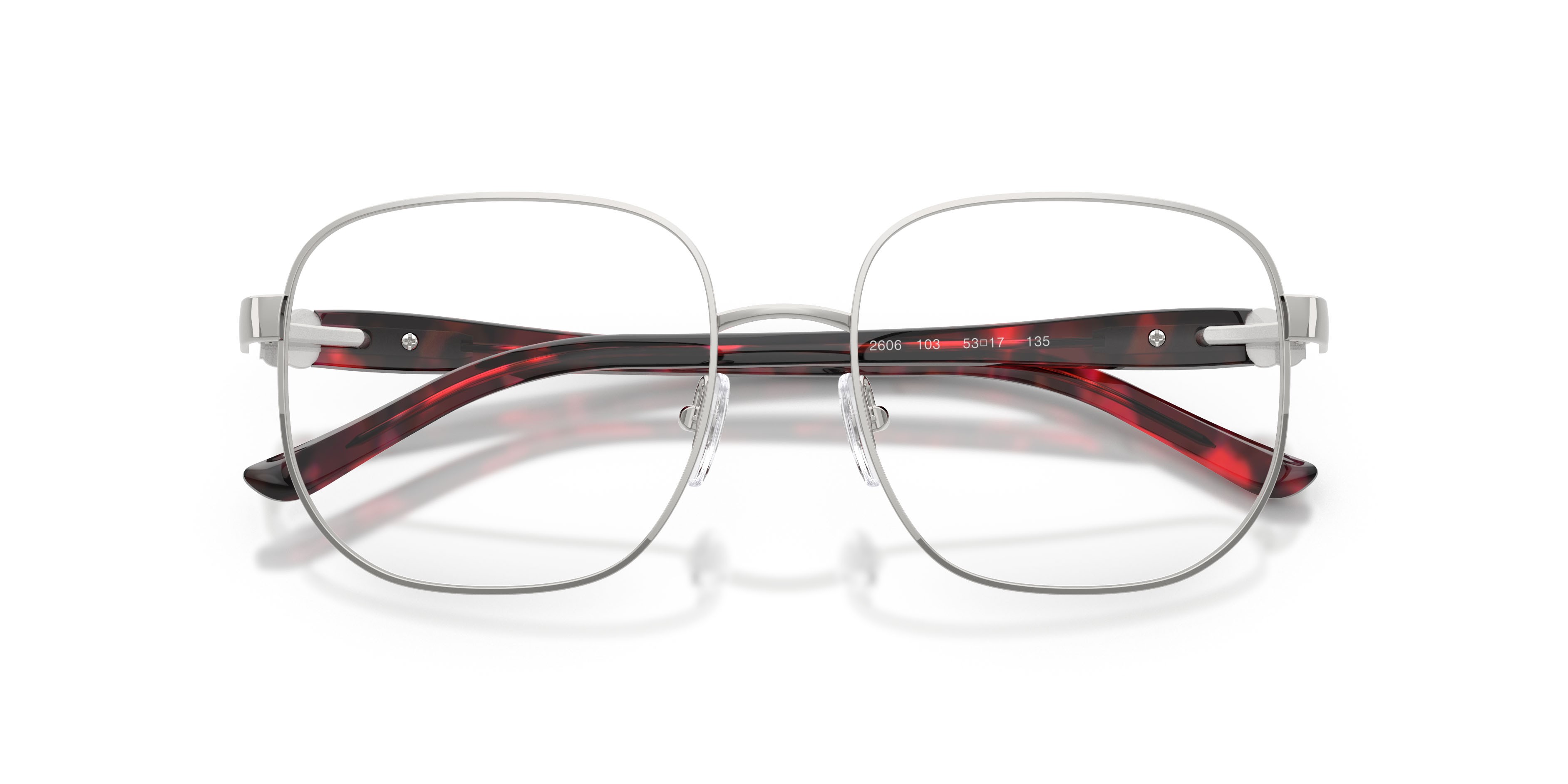 Eyeglasses Sferoflex SF 2606 (103) color argento lucido shape square lenses lente demo