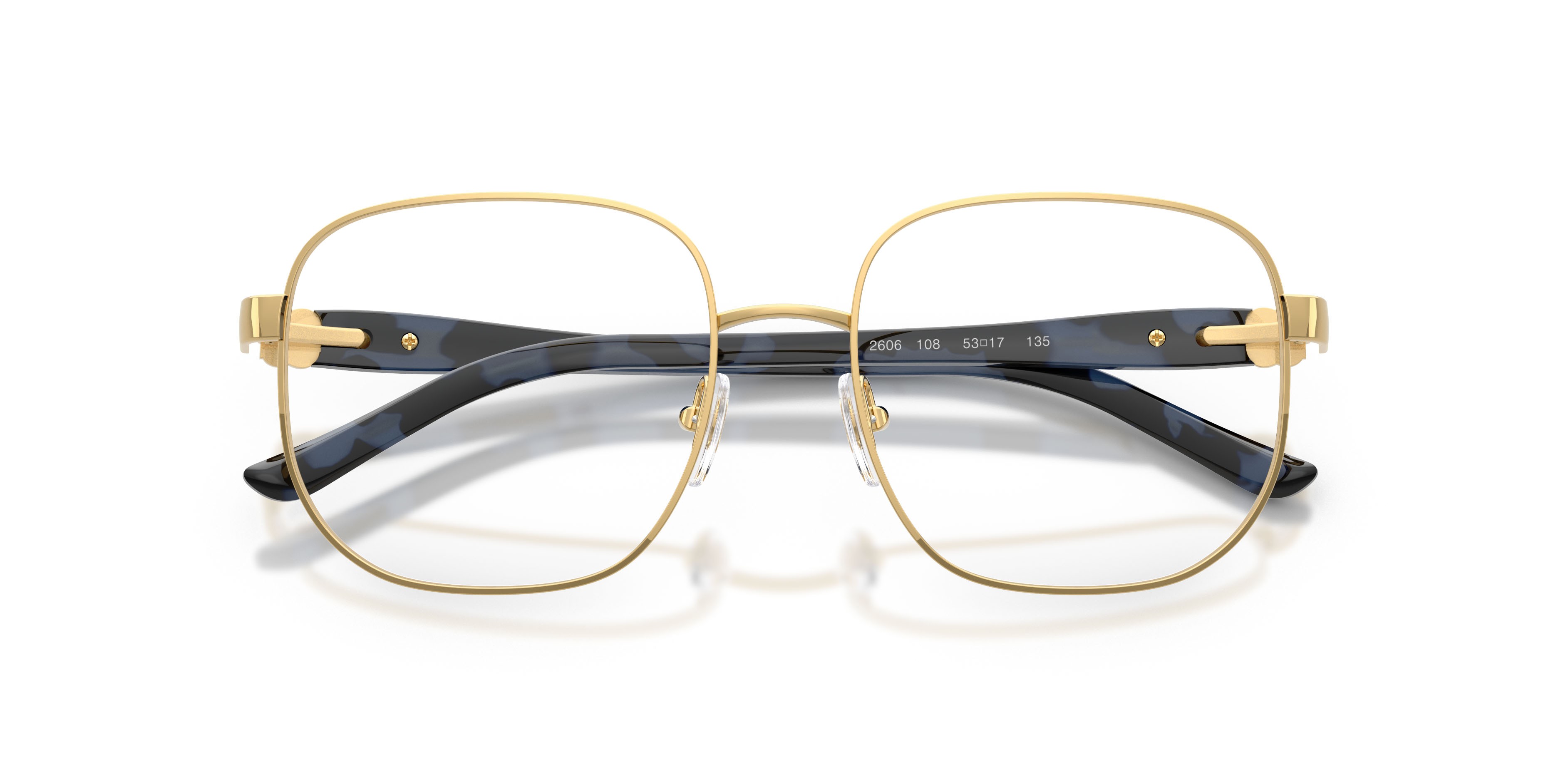 Eyeglasses Sferoflex SF 2606 (108) color oro lucido shape square lenses lente demo