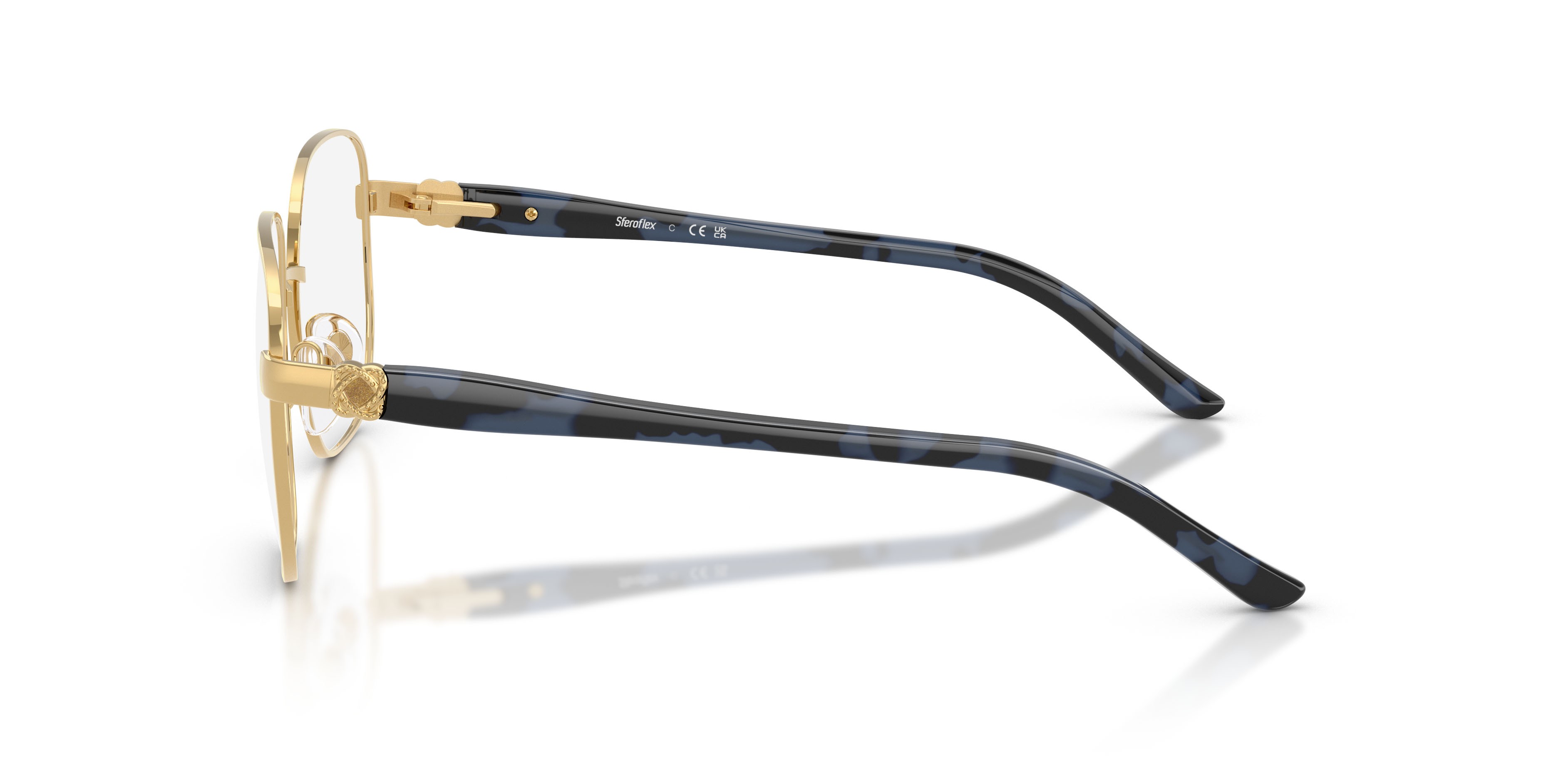 Eyeglasses Sferoflex SF 2606 (108) color oro lucido shape square lenses lente demo