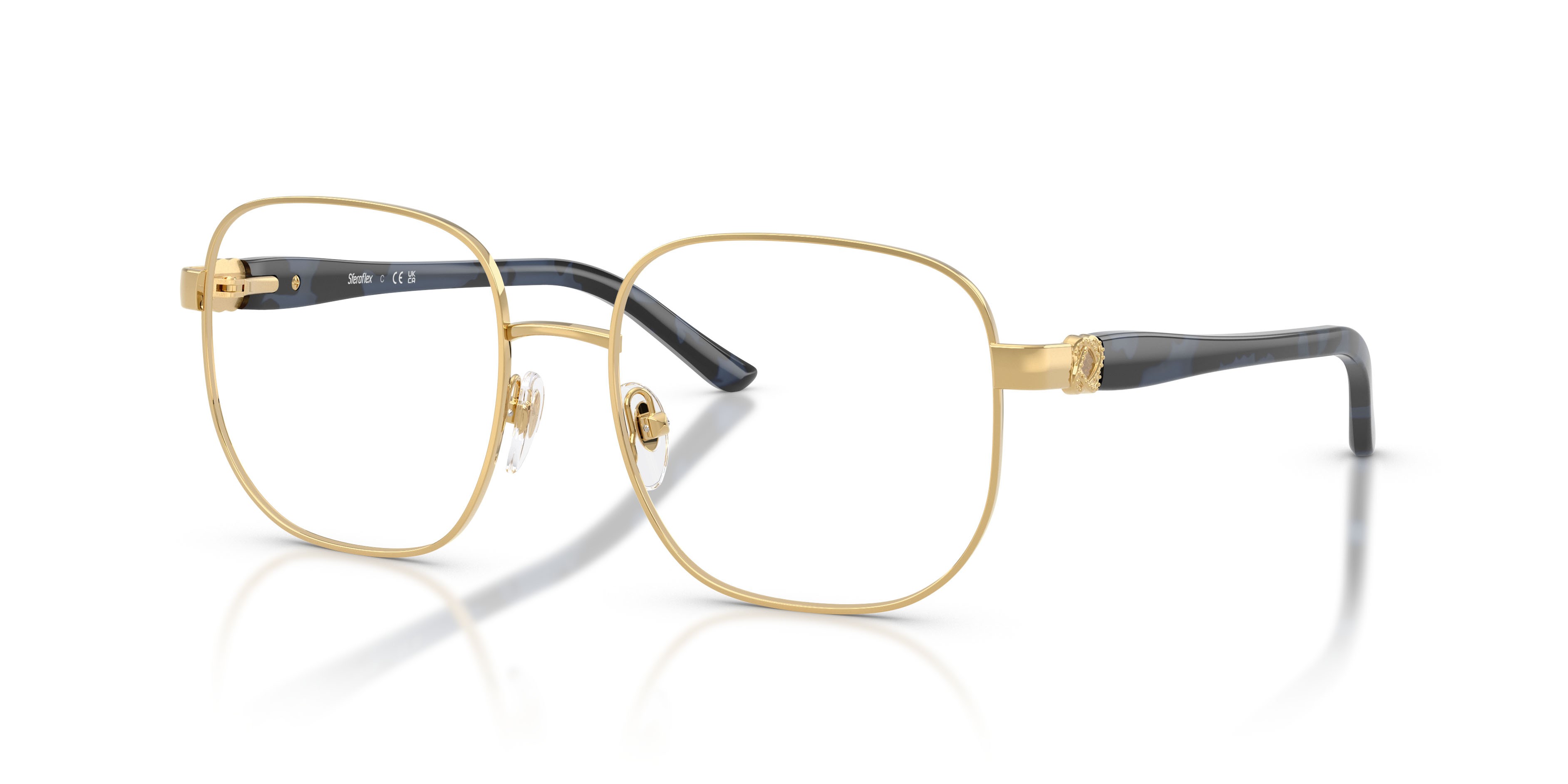 Eyeglasses Sferoflex SF 2606 (108) color oro lucido shape square lenses lente demo