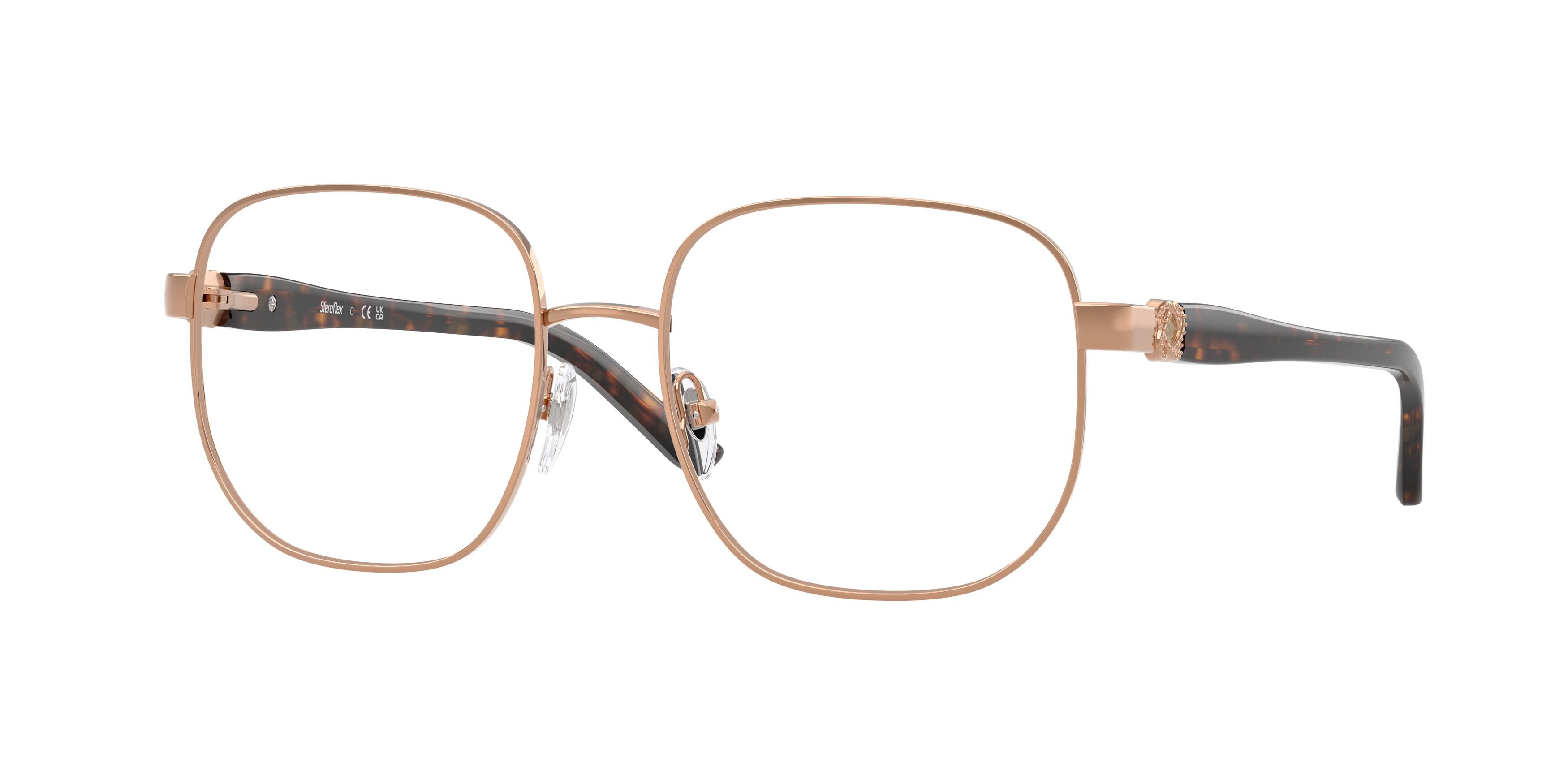 Eyeglasses Sferoflex SF 2606 (488) color rame lucido shape square lenses lente demo