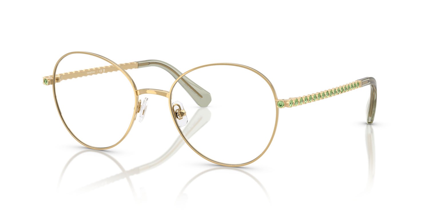 Eyeglasses Swarovski SK 1013 (4017) color oro shape round lenses lente demo